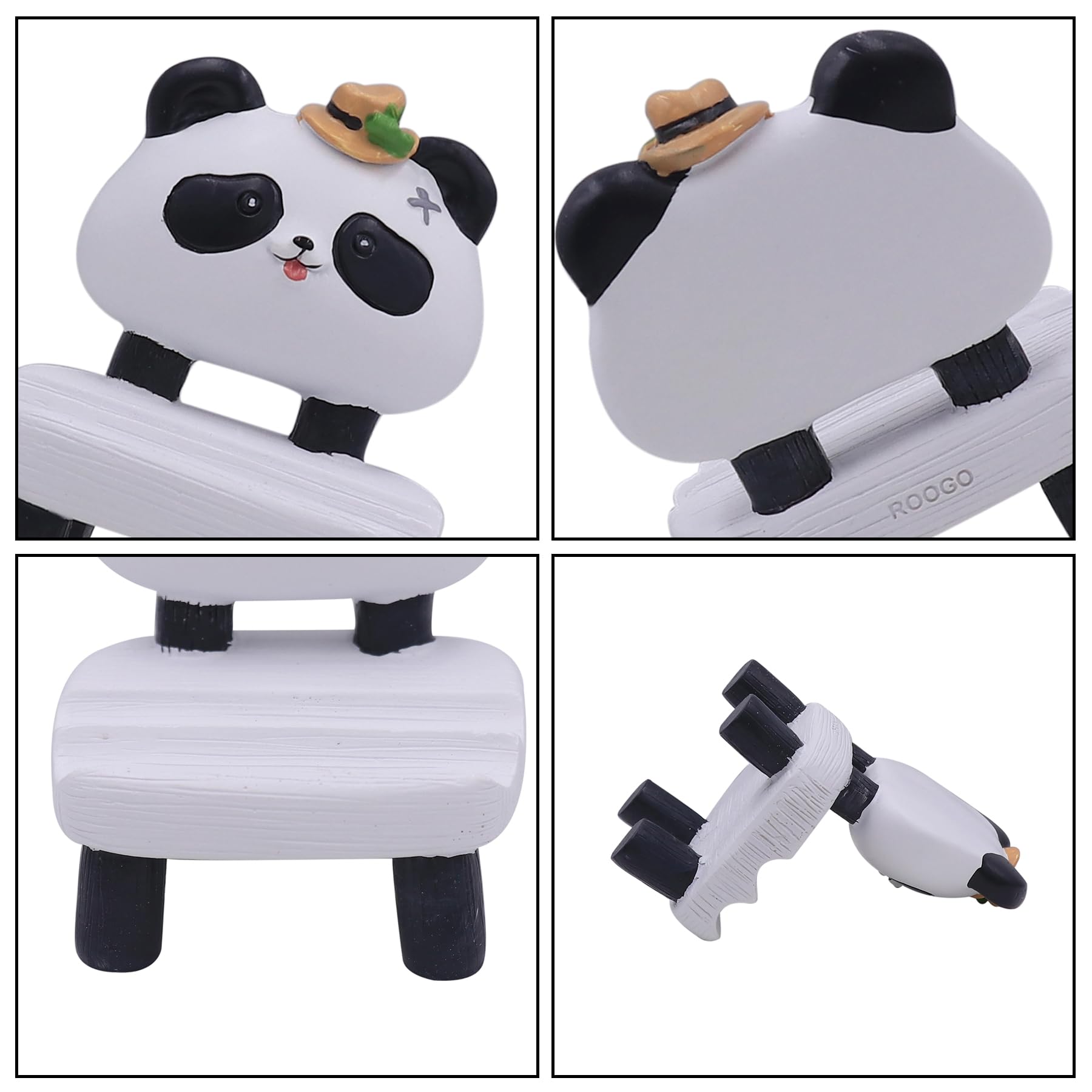 Funny Panda Cat Puppy Phone Stand - Universal Desk Holder for All Phones & Tablets | Cute Animal Desk Ornament for Office, Home, Bedroom Decor