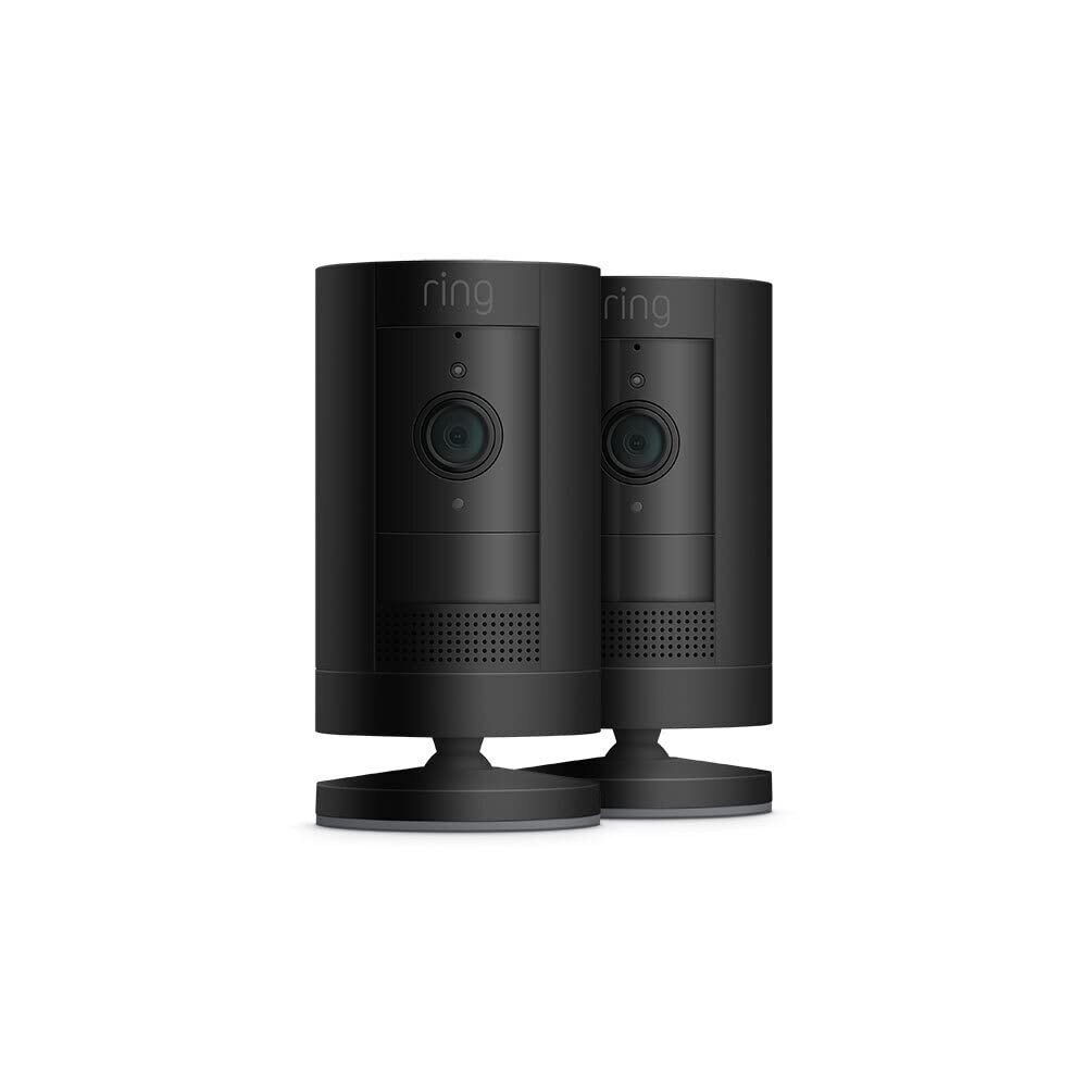 Ring Stick Up Cam Battery 2-Pack - Weatherproof Outdoor Security Camera with Live View, Color Night Vision, Two-Way Audio & Alexa Compatibility | Ideal for Home, Garage & Backyard Surveillance (Black)