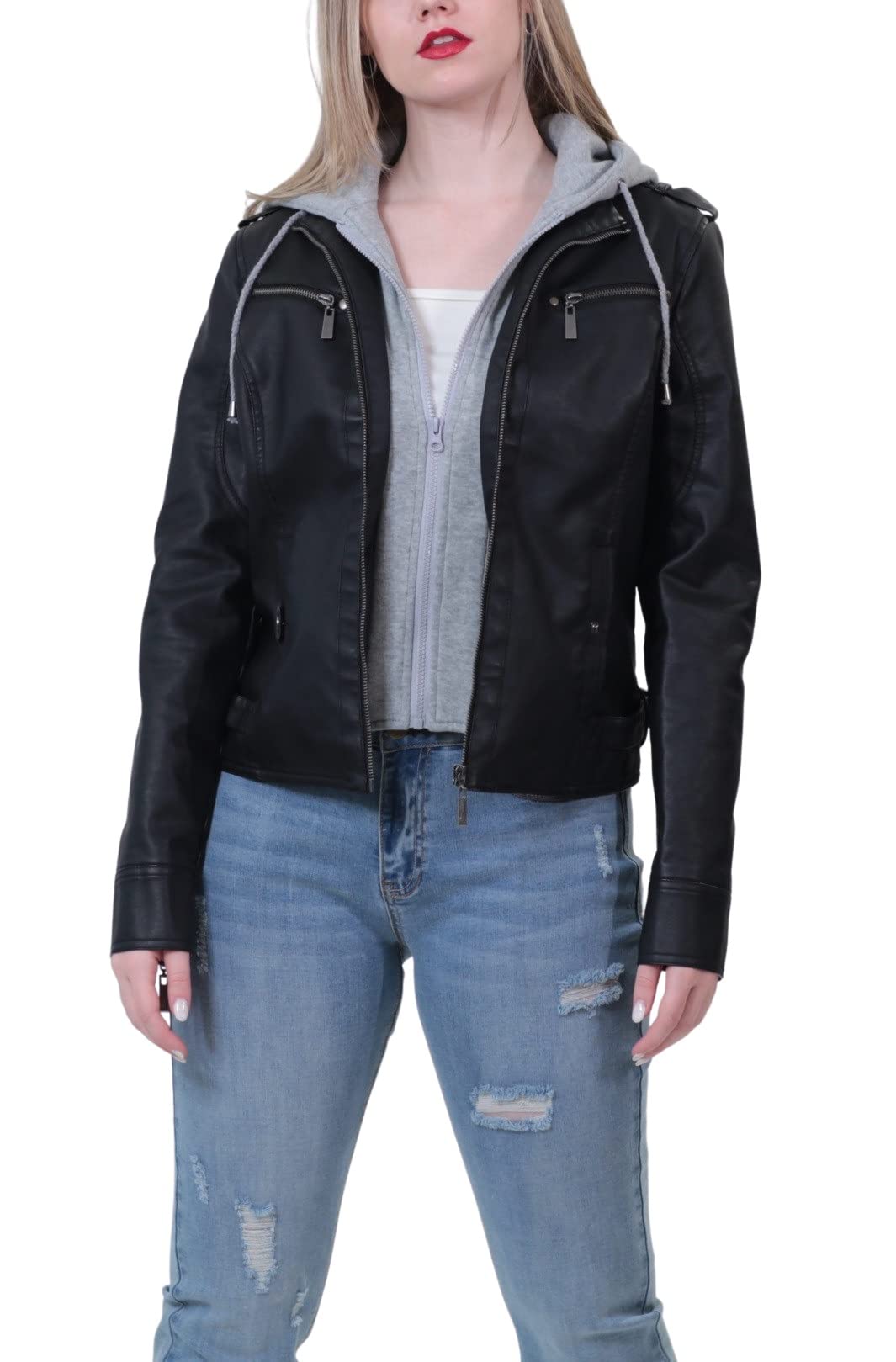 BLANKNYC Women's Vegan Leather Shorts - High Waisted Faux Leather Biker Shorts for Women | Perfect for Casual Wear, Gym, and Night Out