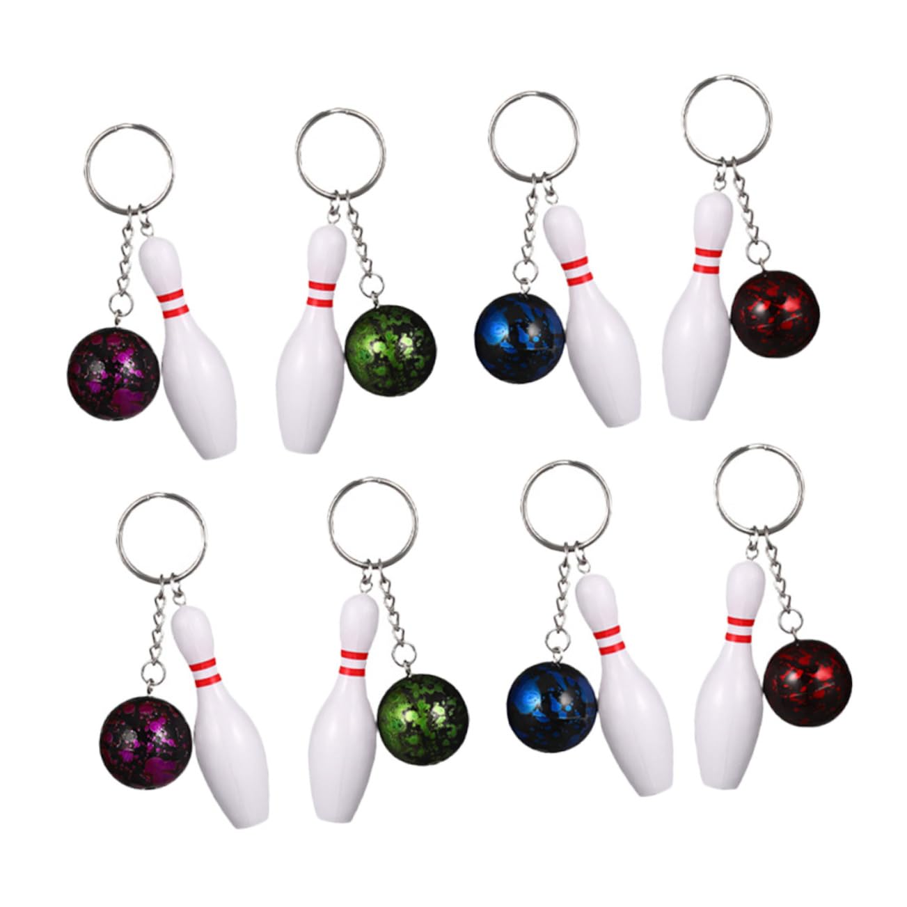 Kisangel Sports Bowling Keychain - Unique Bowling Match Souvenirs, Hanging Keychains with Bowling Design - Perfect for Bowling Enthusiasts and Gift Giving