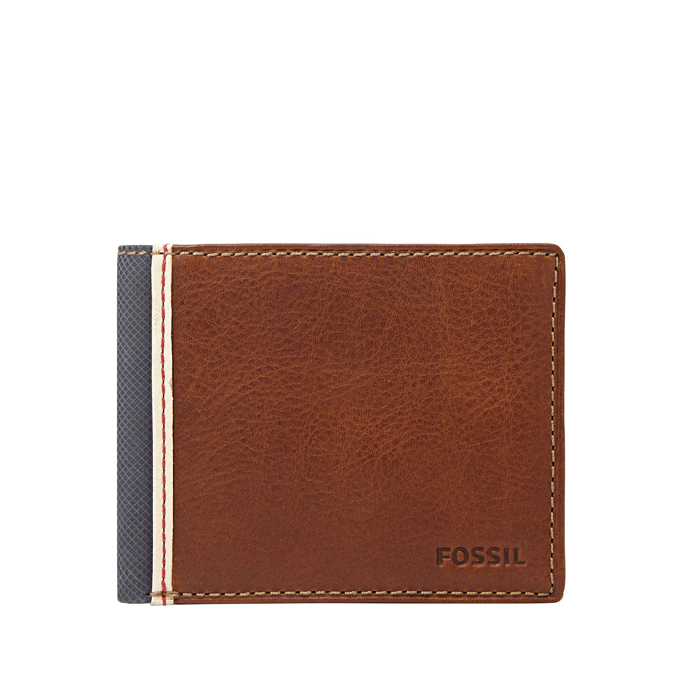 Fossil Men's Elgin Genuine Leather Bifold Wallet - Slim RFID Blocking Credit Card Holder for Everyday Carry & Travel