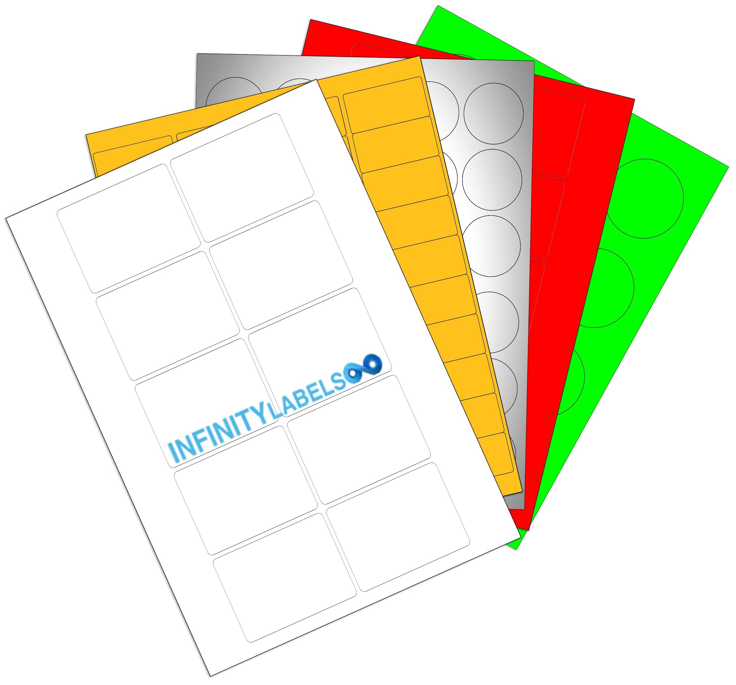 100 Fluorescent Orange Laser Label Sheets - 2 Inch Circle Stickers, 12 Labels Per Sheet - Perfect for Mailing, Organizing & Crafting Projects