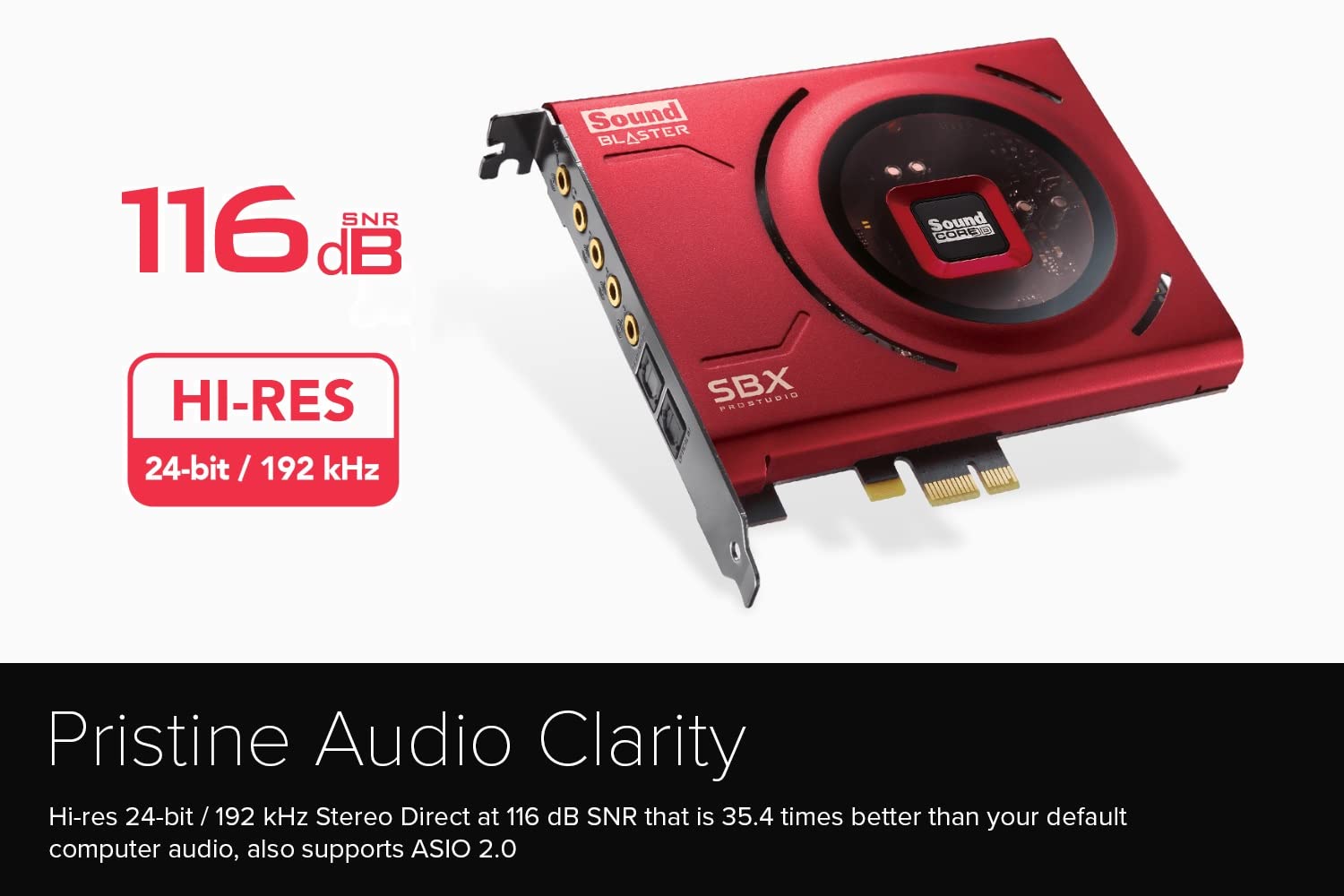 Creative SBS E2900 Black Sound Blaster Z SE Internal PCI-e Gaming Sound Card with DAC - High Quality Audio for PC Gaming, Streaming & Music Production