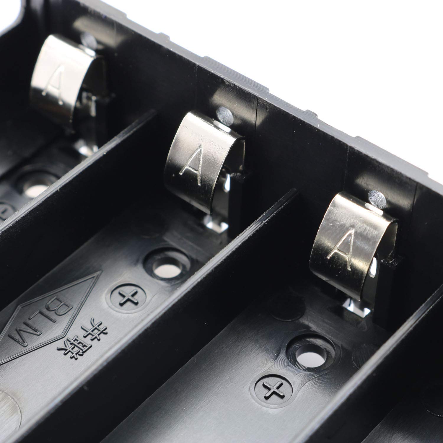 4-Pack 18650 Battery Holder - 4 Slots x 3.7V Plastic Storage Case with Pins for DIY Electronics, Flashlights, and Power Tools (Ideal for Battery Organization & Replacement)