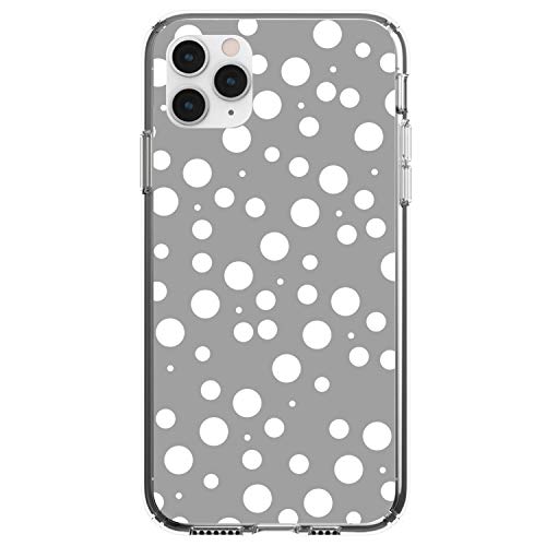 Grey White Bubbles Polka Dots On Clear Case