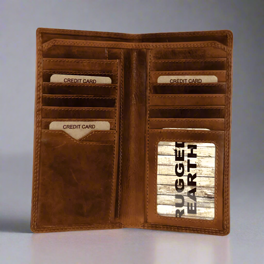 Durable Men's Leather Wallet for Everyday Use - RFID Blocking & Multiple Card Slots - Perfect for Travel, Business, and Daily Essentials