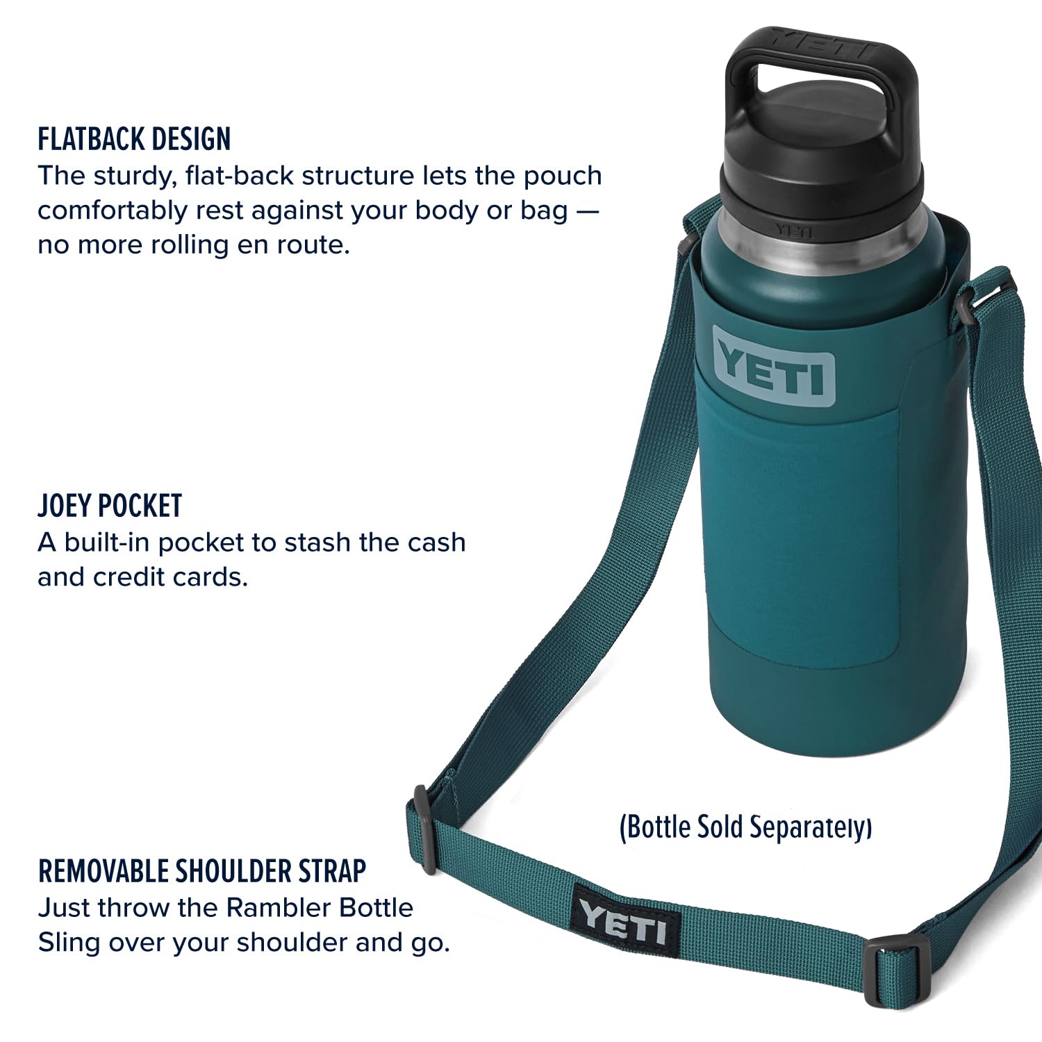 YETI Rambler Bottle Sling - Durable Insulated Water Bottle Holder for 20oz, 30oz & 46oz - Perfect for Hiking, Camping & Outdoor Adventures