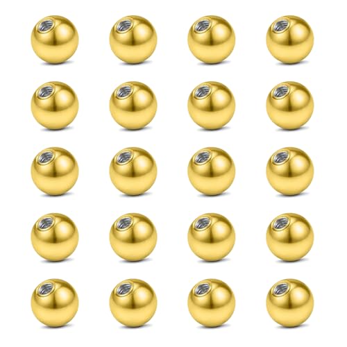 2 -14G, 5mm balls, gold 20pcs