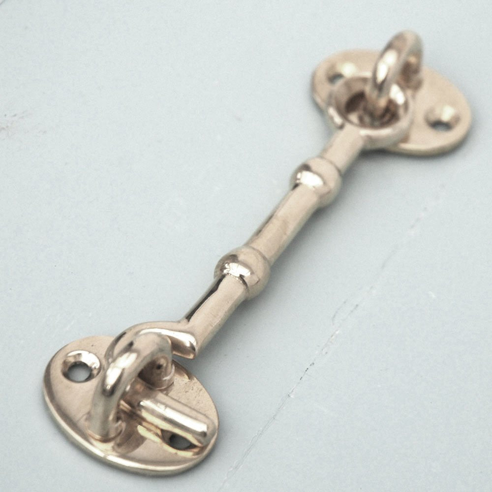 Polished Nickel Cabinet Hook - Heavy Duty Door Holder for Kitchen, Bathroom & Closet - Rust-Resistant Cabinet Latch for Secure Storage Organization