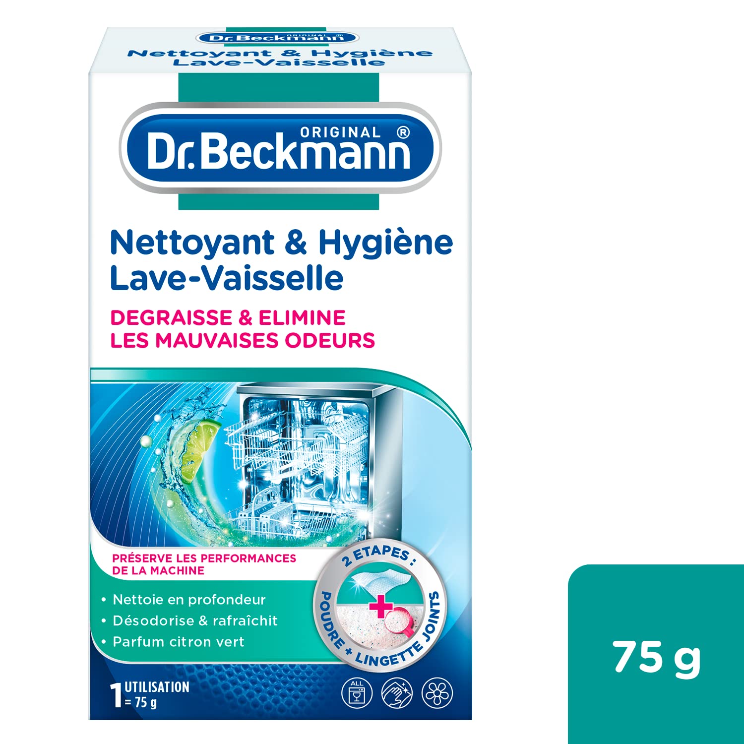 Dr. Beckmann Dishwasher Cleaner & Hygiene Descaler - Deep Cleans & Freshens Dishwashers - Removes Limescale & Odors - Ideal for Home & Restaurant Use