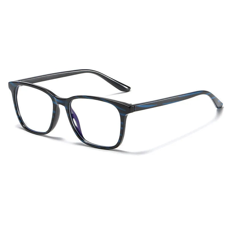 Brightzone Unisex Full Rim Square TR90 Titanium Eyeglasses Frame 71421 - Lightweight Durable Glasses for Work, Reading & Everyday Use