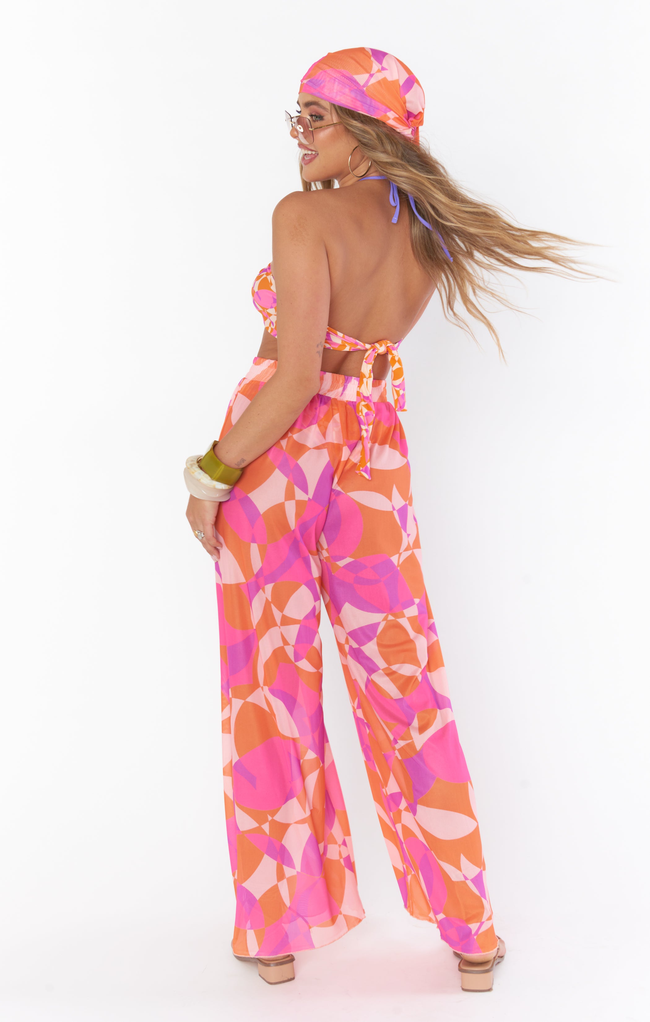 Jet Setter Pants for Women - Stylish Sunset Daiquiri Color Travel Pants | Comfortable & Lightweight for Flights, Vacations & Casual Wear