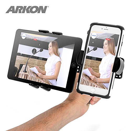 TW Broadcaster Combo - Adjustable Midsize Tablet & Phone Tripod Mount for Live Streaming, Vlogging, and Mobile Broadcasting | Perfect for YouTube, TikTok, and Facebook Live