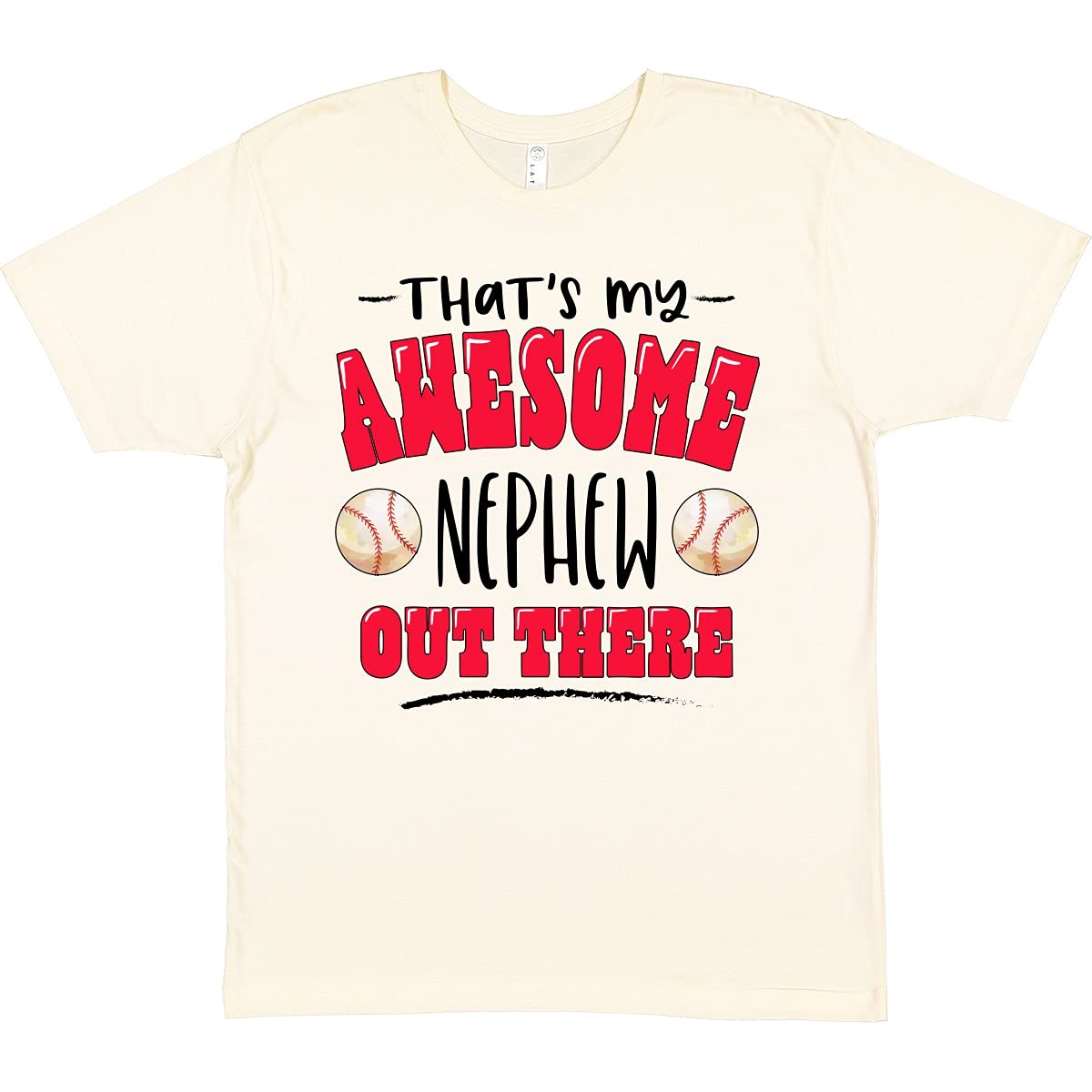 Inktastic 'That's My Awesome Nephew' Baseball Design T-Shirt - Perfect for Nephew Gifts, Baseball Games & Family Events
