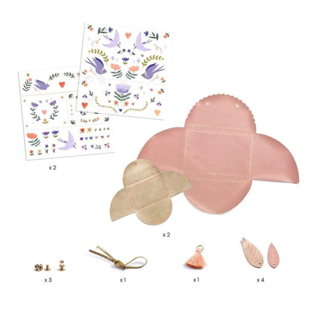 Djeco DIY Sweet Fashionista Girls Craft Kit - Creative Arts & Crafts for Kids - Perfect for Birthday Gifts & Party Activities