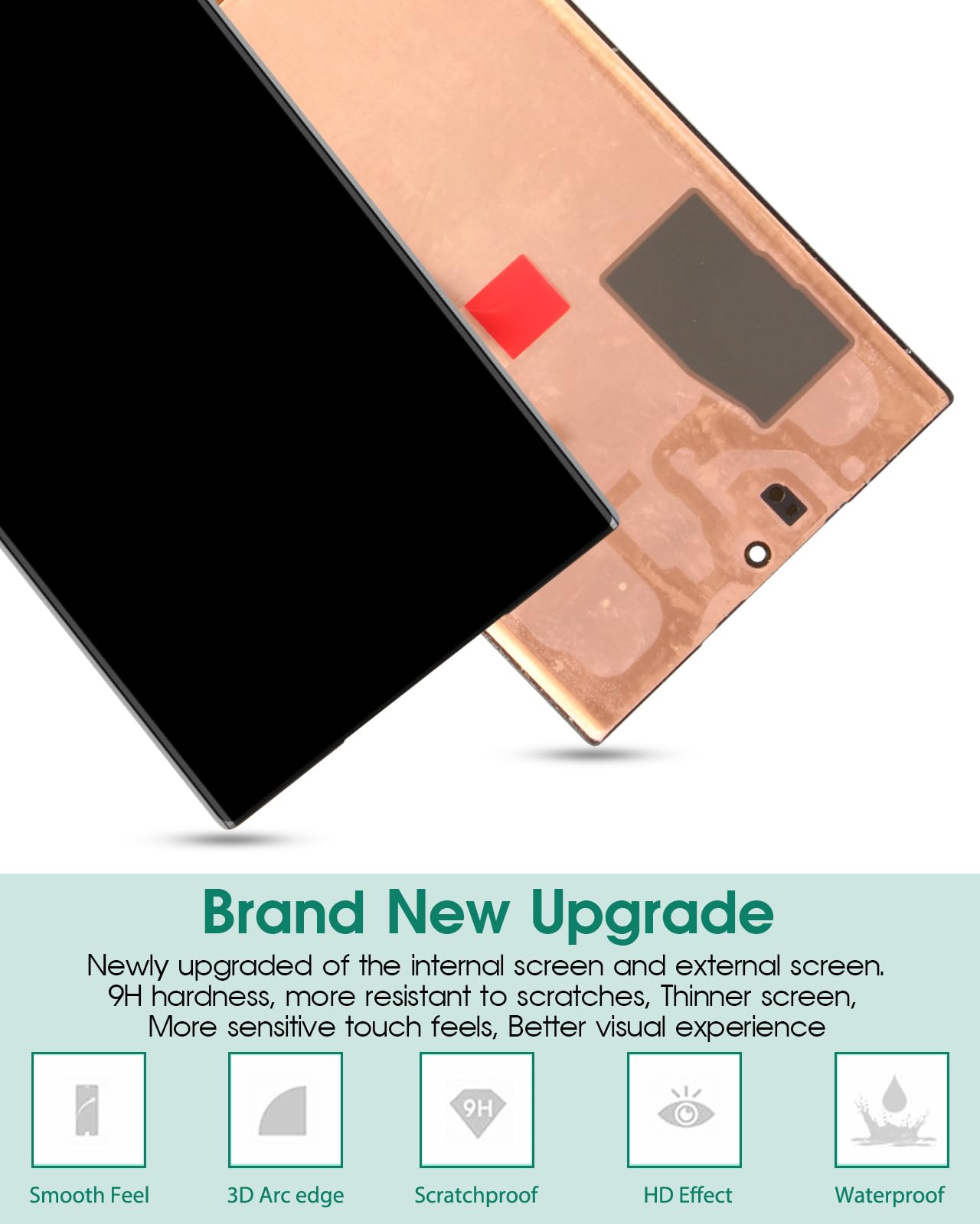 Original Samsung Galaxy Note 20 Ultra 5G/4G AMOLED LCD Screen Replacement with Touch Digitizer & Tools - Black | DIY Phone Repair Kit for Cracked/Broken Displays
