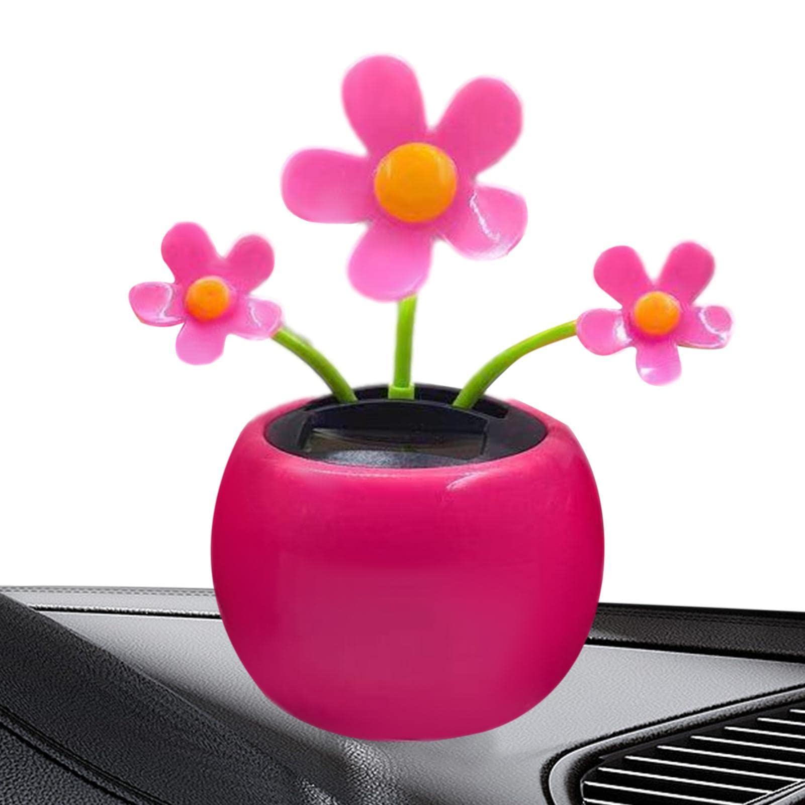 Solar Powered Dancing Flower Bobblehead - Car Dashboard Decoration with Swing Motion, Eco-Friendly Solar Toy for Car Interior, Perfect for Road Trips and Office Desk Decor