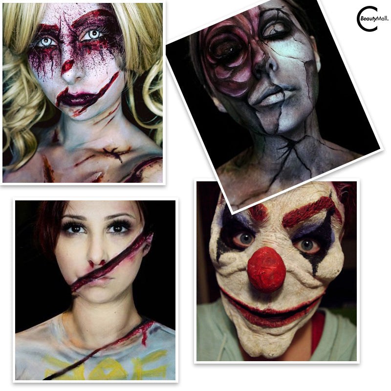 Vibrant 6-Color Oil Face Paint Palette - Red Totem for Halloween, Cosplay & Body Art - Safe & Non-Toxic Professional Makeup Kit for Parties & Festivals