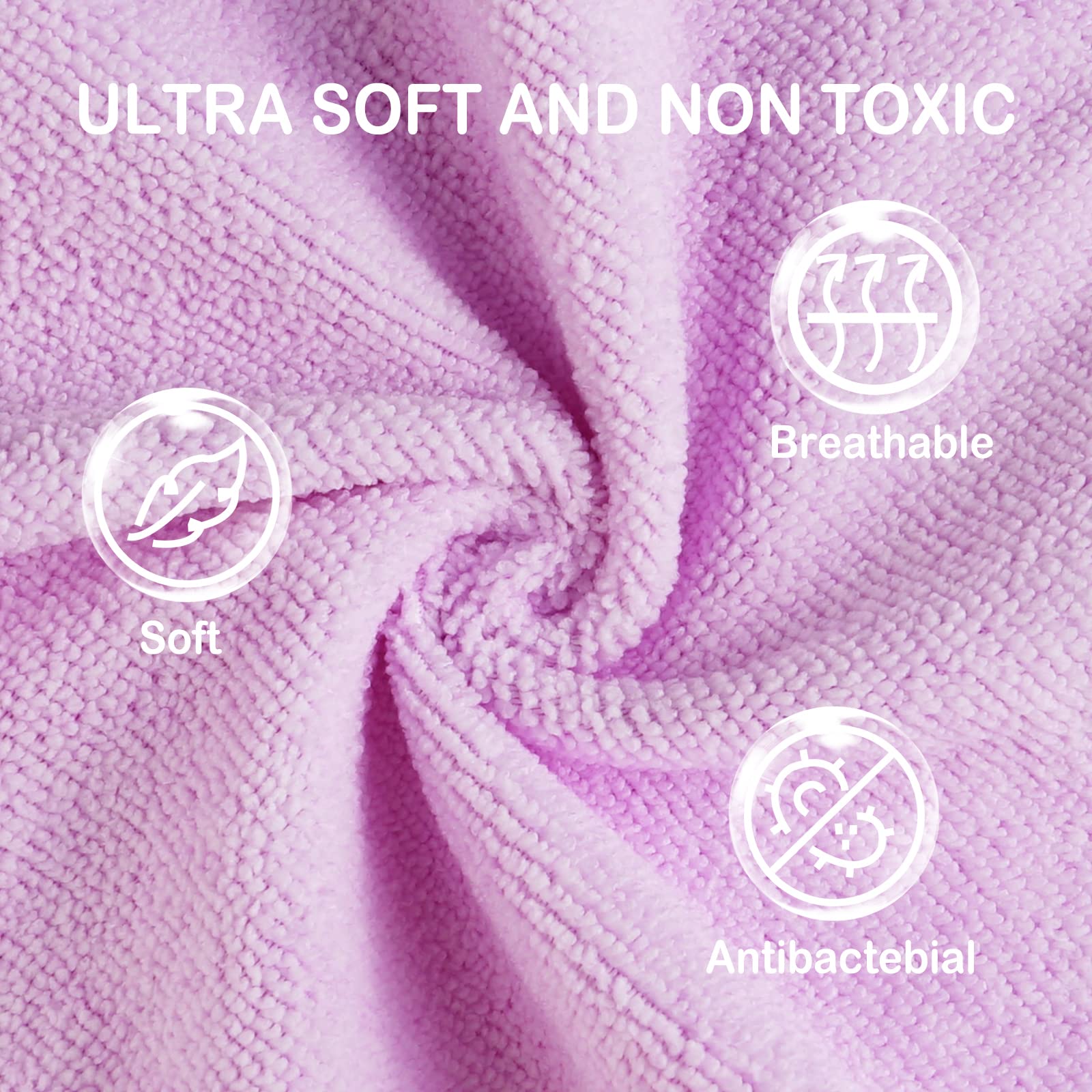 **24-Pack Ultra Soft Baby Washcloths - 9x9 Inch Extra Absorbent & Gentle for Sensitive Skin | Unisex Face & Body Towels for Boys & Girls | Perfect for Bath Time, Diaper Changes & Travel (Pink Whale Design)**