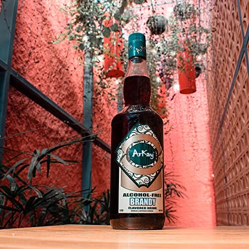 ArKay Non Alcoholic Brandy - Zero Proof Alcohol Free Alternative for Cocktails | 0 Calories 0 Sugar | Perfect for Mocktails, Sober Living & Healthy Lifestyle