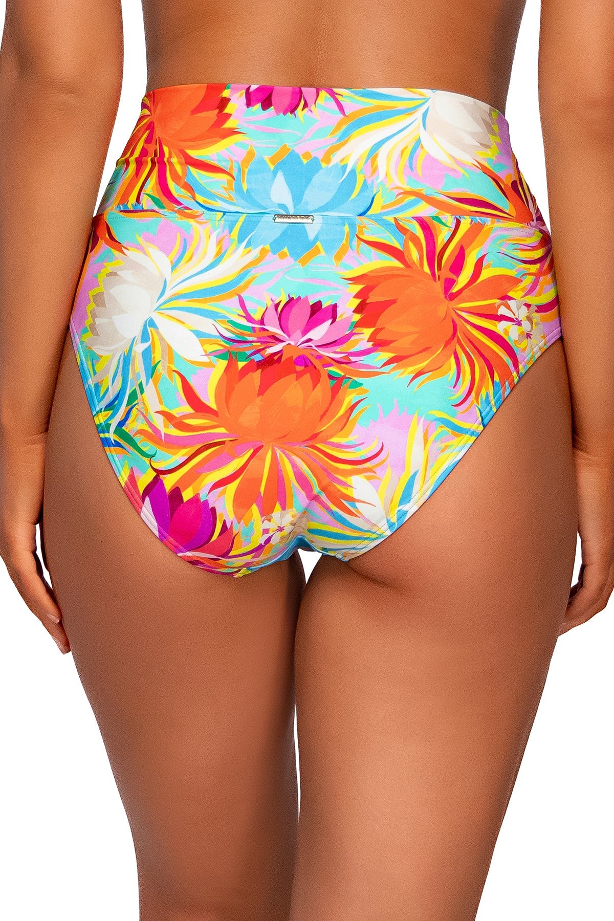 Sunsets Women's High Waist Bikini Bottom - Lotus Hannah Swimwear for Women | Comfortable Beachwear for Swimming, Sunbathing & Vacation