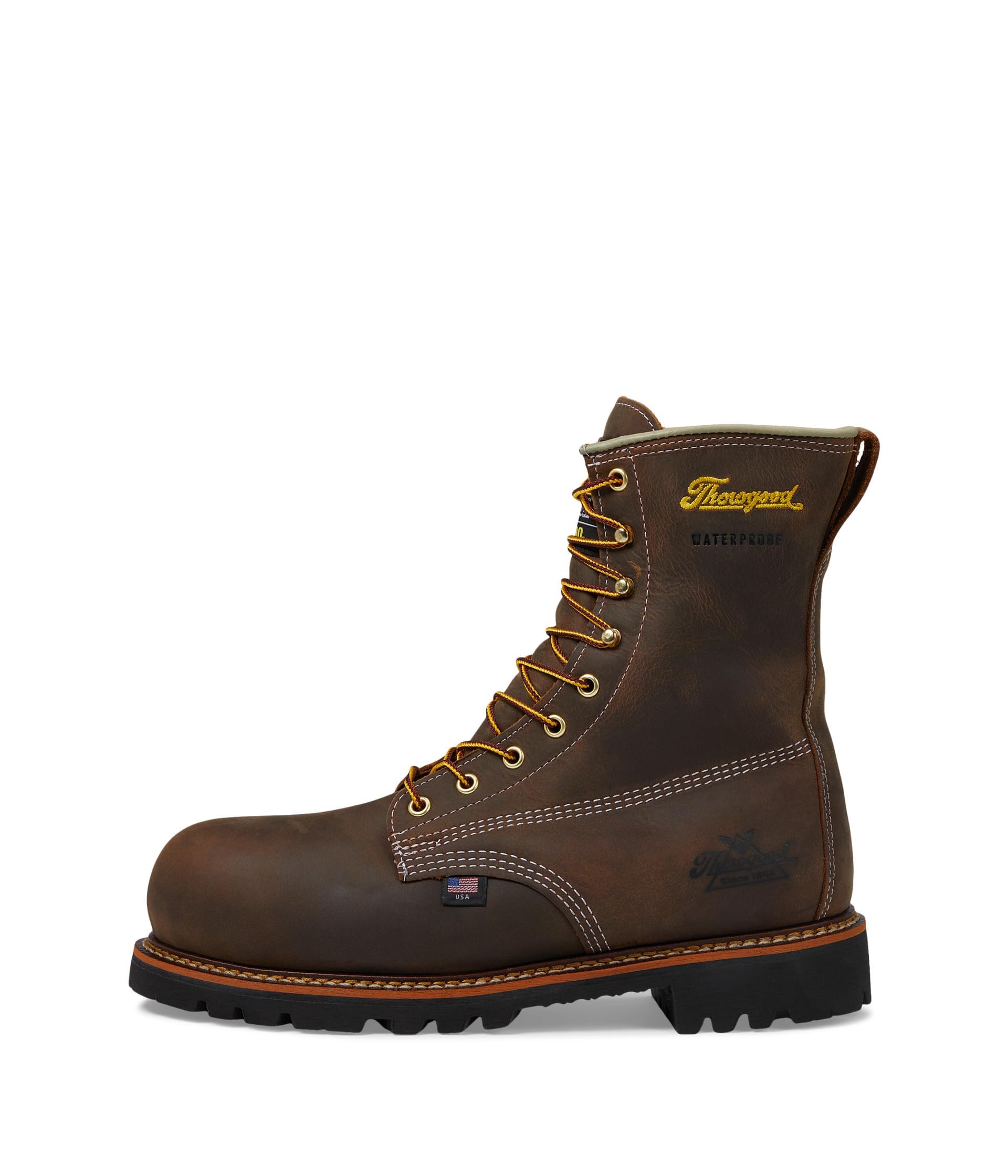**Thorogood American Legacy 8” Insulated Waterproof Work Boots for Men – Nano Composite Safety Toe, 400g Thinsulate, Oil & Slip-Resistant Outsole – Durable Construction & Comfort for Outdoor, Construction & Heavy-Duty Work**