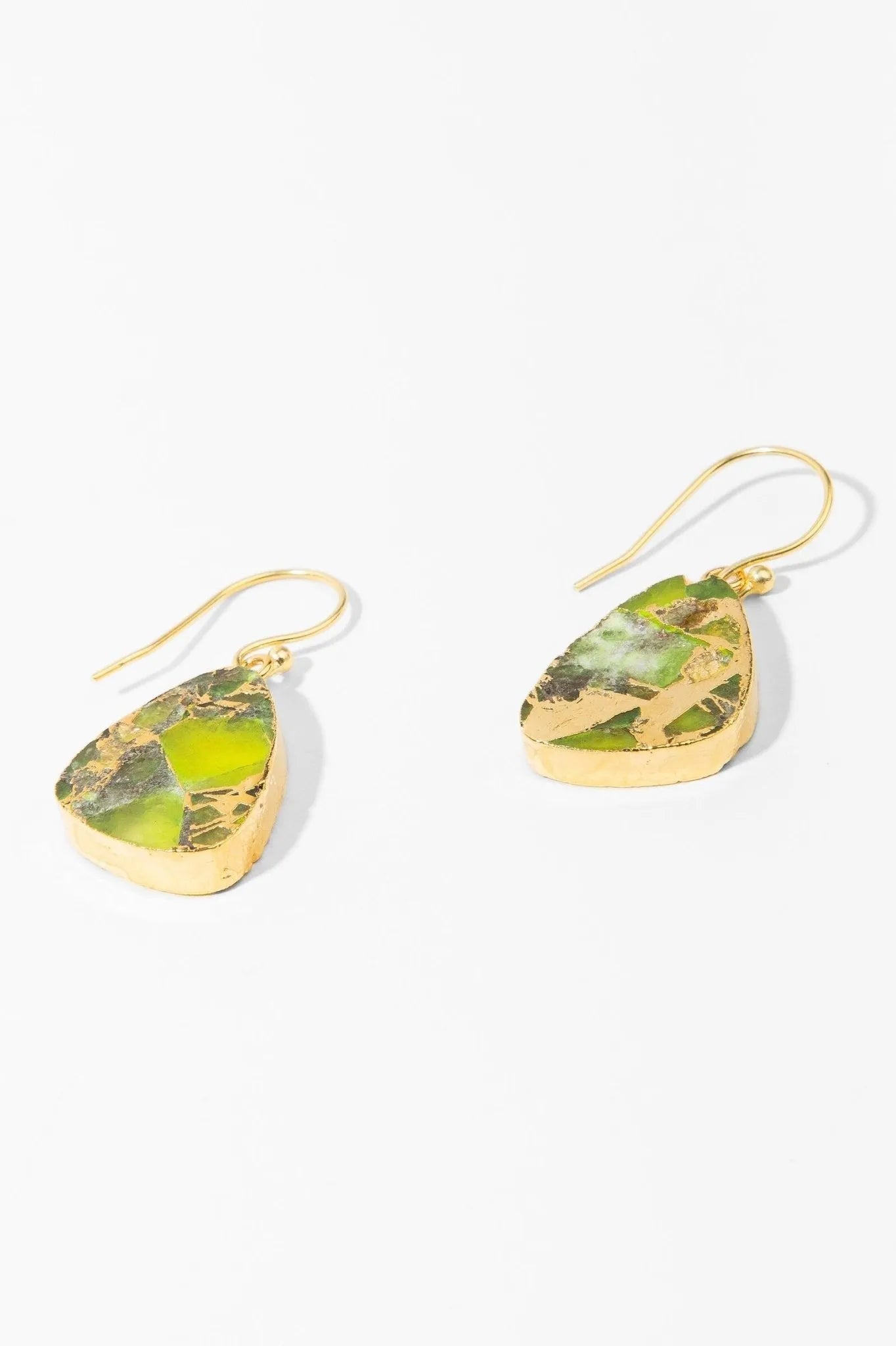 Triangle Gemstone Mixed Mojave Earrings | Boho Beaded Dangle Earrings for Women | Perfect for Festivals, Parties & Everyday Wear