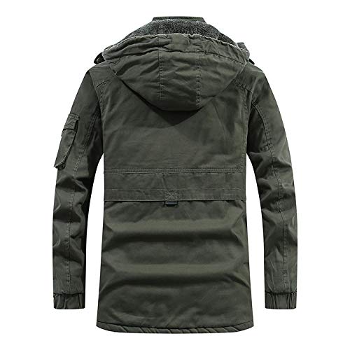 Men's Winter Thick Parka Jacket - Warm Military Windproof Hooded Coat for Outdoor Activities, Snow Sports & Casual Wear