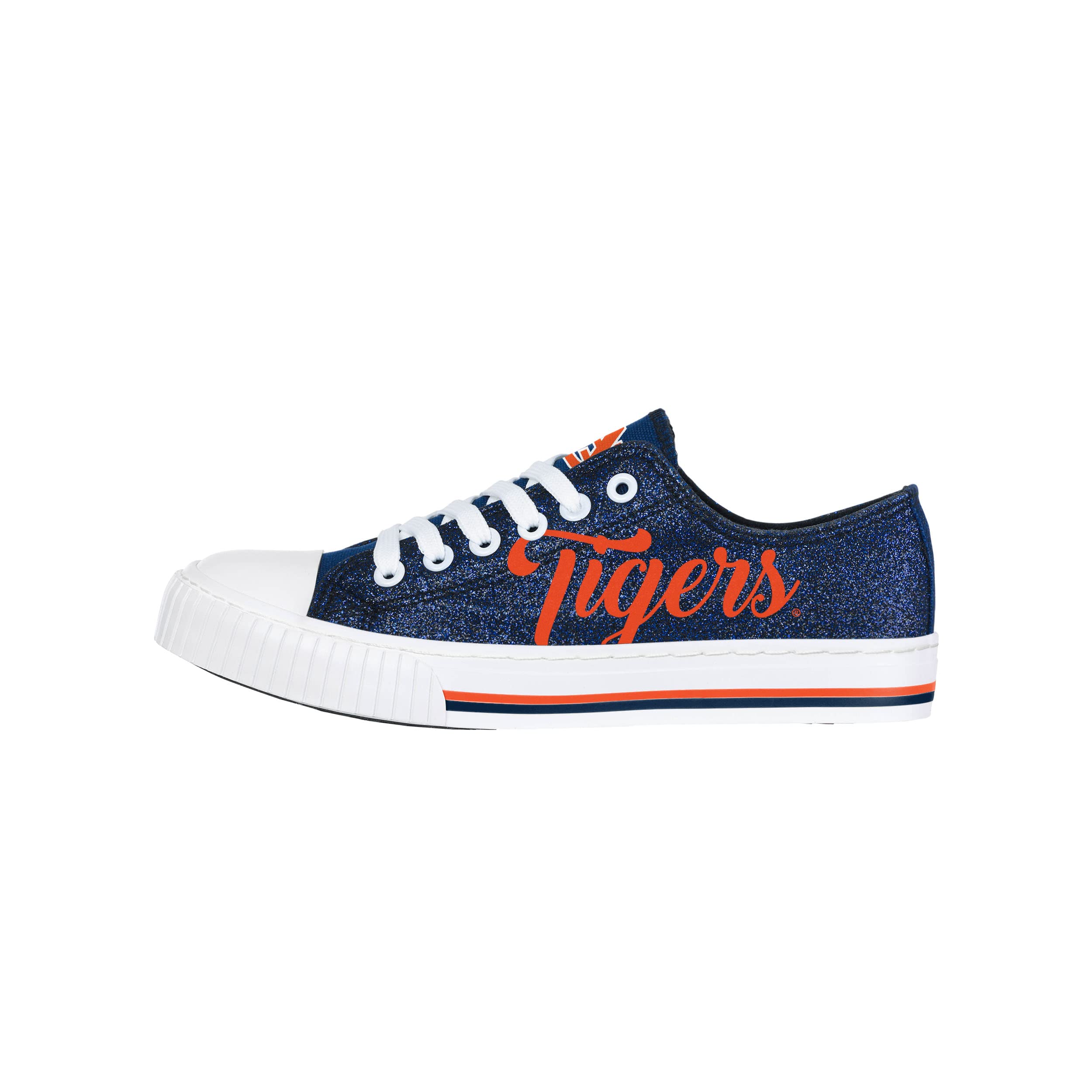 FOCO Women's NCAA College Team Logo Fashion Low Top Canvas Sneakers - Comfortable Casual Shoes for School, Sports & Everyday Wear
