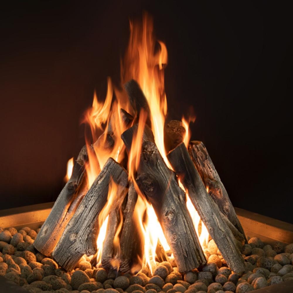 Grand Canyon Log Sets for Gas Fire Pits - Realistic Fireplace Decor for Outdoor & Indoor Use - Perfect for Patio, Backyard, and Living Room Ambiance