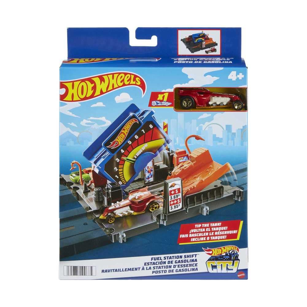 Hot Wheels Fuel Station Shift Station Toy - Die-Cast Car Playset with Gas Pump for Kids - Perfect for Pretend Play and Collectible Display