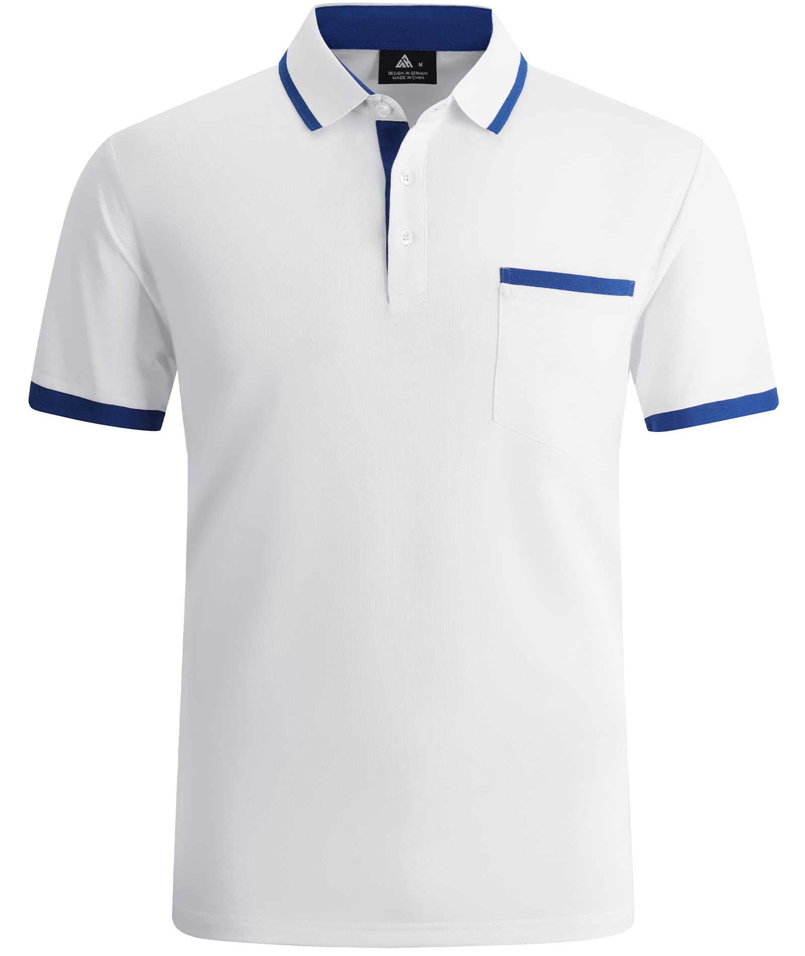 SWISSWELL Men's Moisture-Wicking Polo Shirts - Breathable Mesh Tennis & Sports T-Shirt for Golf, Running & Casual Wear