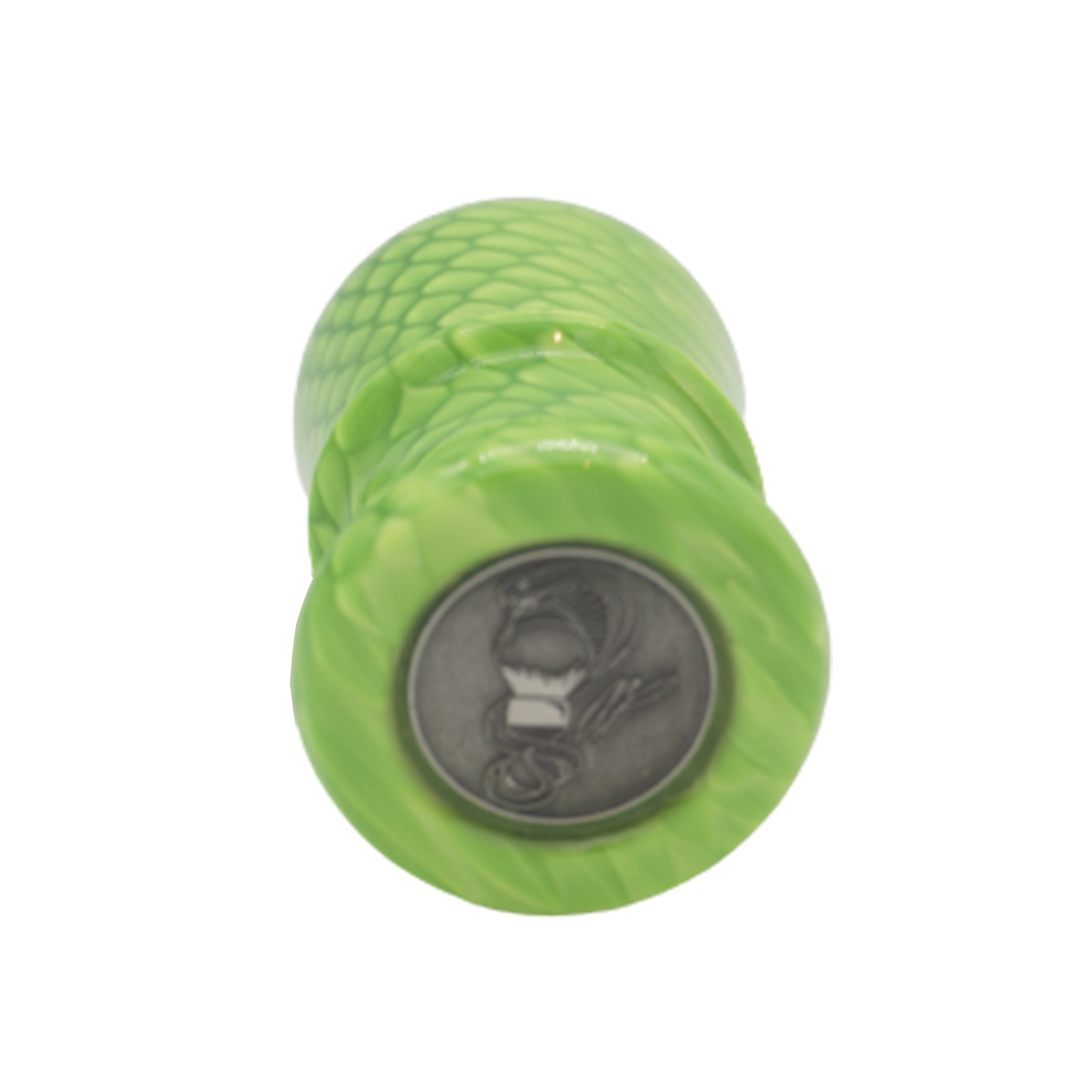 Premium Green Snakeskin Handcrafted Shaving Brush Handle - Fits 24mm & 26mm Knots - Perfect for Wet Shaving & Grooming Kits - Luxury Men's Shaving Accessories