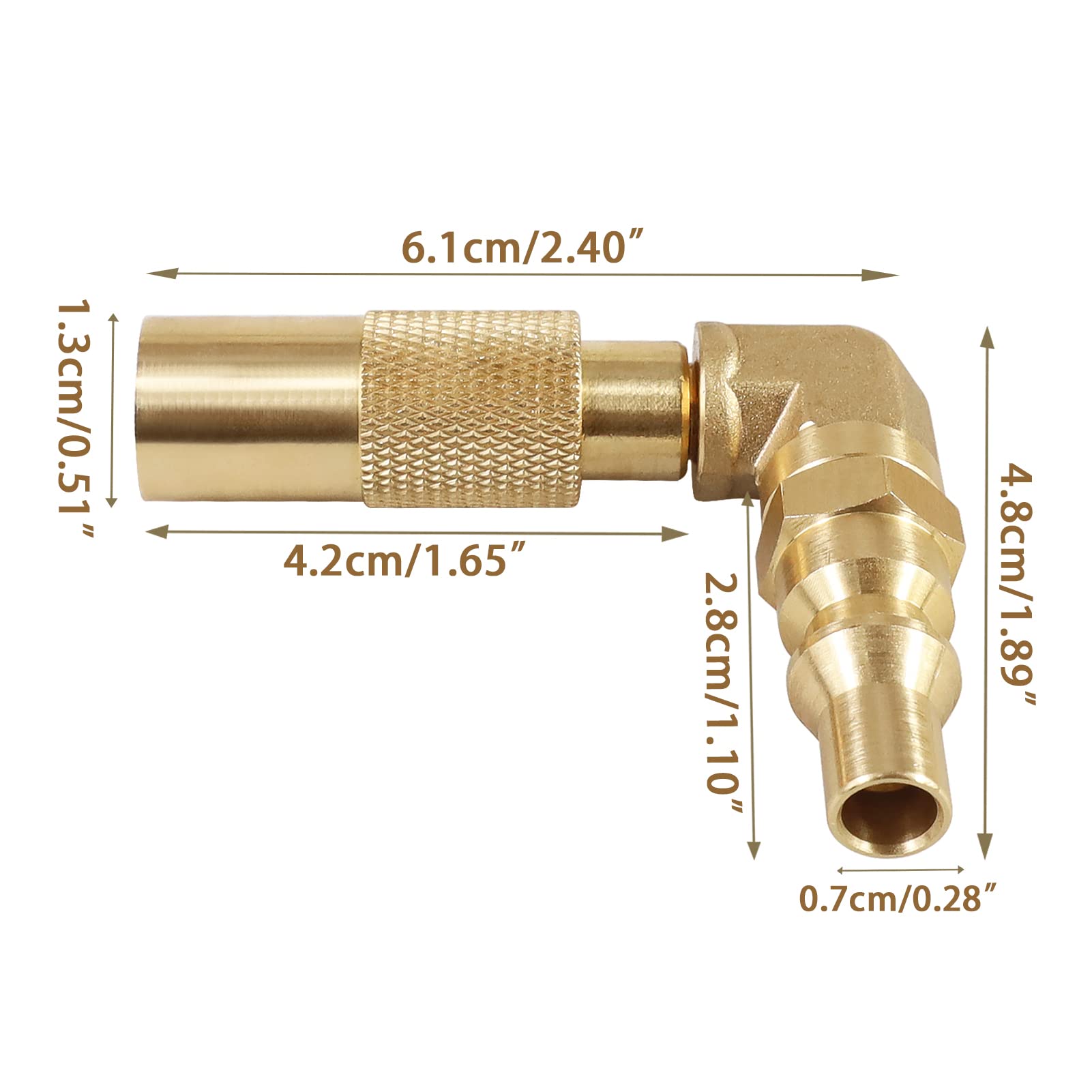 Xastro 1/4 Inch RV Quick Connect Elbow Adapter Fitting - Convert Propane Gas for Blackstone 17