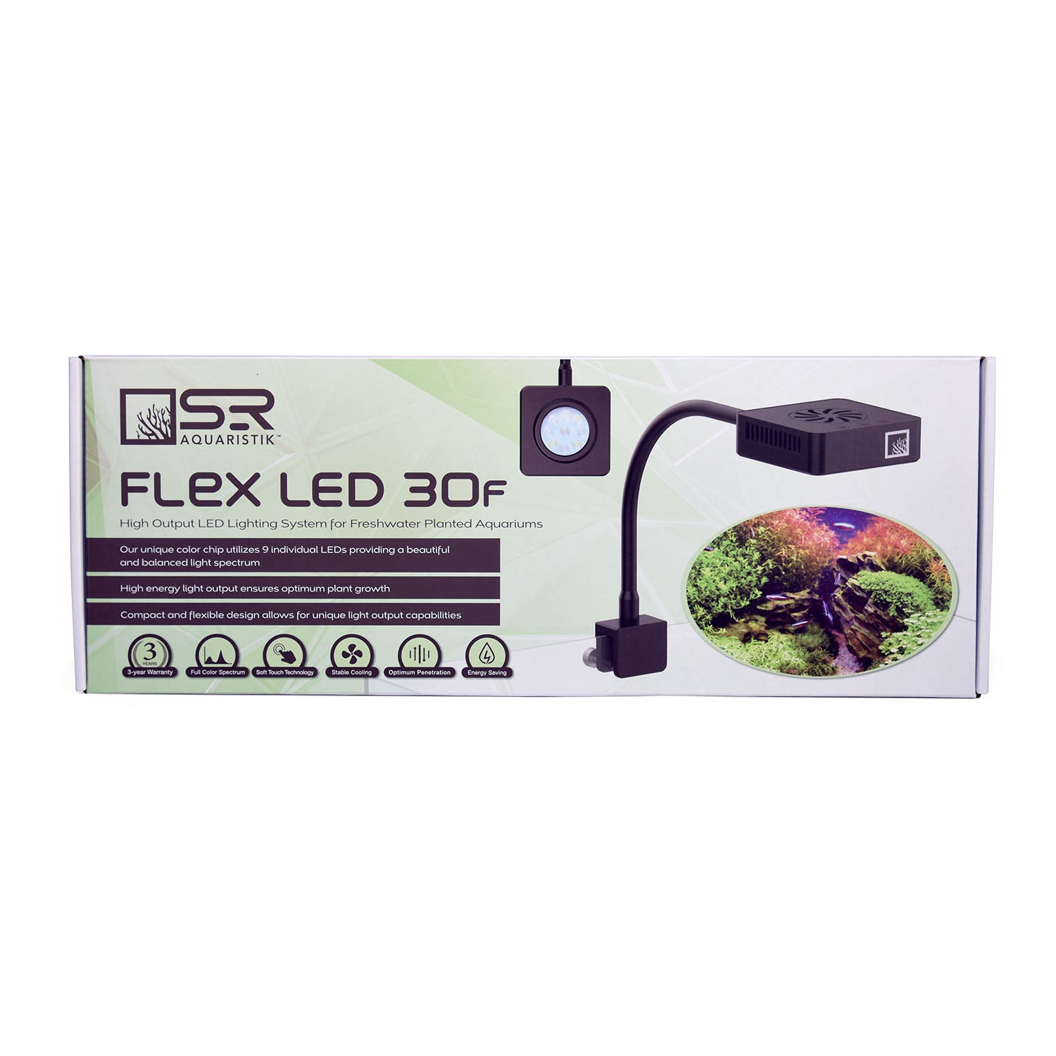 SR Aquaristik FLEX LED 30F - High Performance Aquarium Lighting for Coral Growth & Marine Tanks | Perfect for Reef Tanks, Saltwater Aquariums & Aquatic Plant Growth