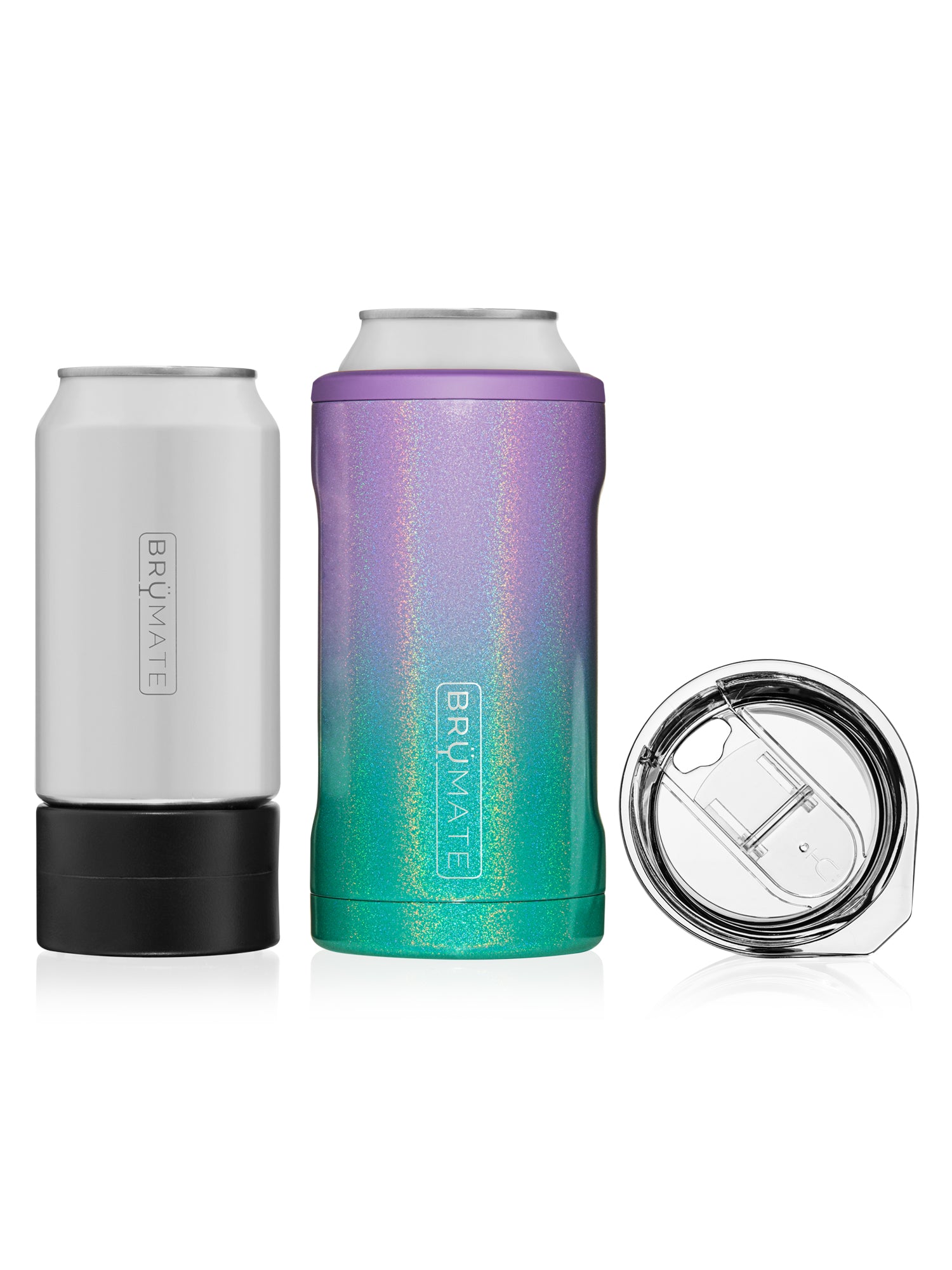 BRUMATE HOPSULATOR TRIO INSULATED BEER CAN HOLDER - MERMAID DESIGN - KEEPS DRINKS COLD FOR HOURS - Perfect for Beach Parties, BBQs & Outdoor Adventures