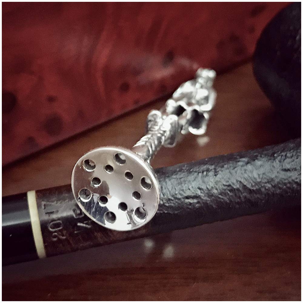 Premium 925 Sterling Silver Tobacco Pipe Tamper Tool - Durable Metal Anti-Extinguishing Pressure Bar for Pipe Cleaning & Maintenance - Perfect for Pipe Smokers & Collectors - Ideal for Home, Office & Outdoor Use