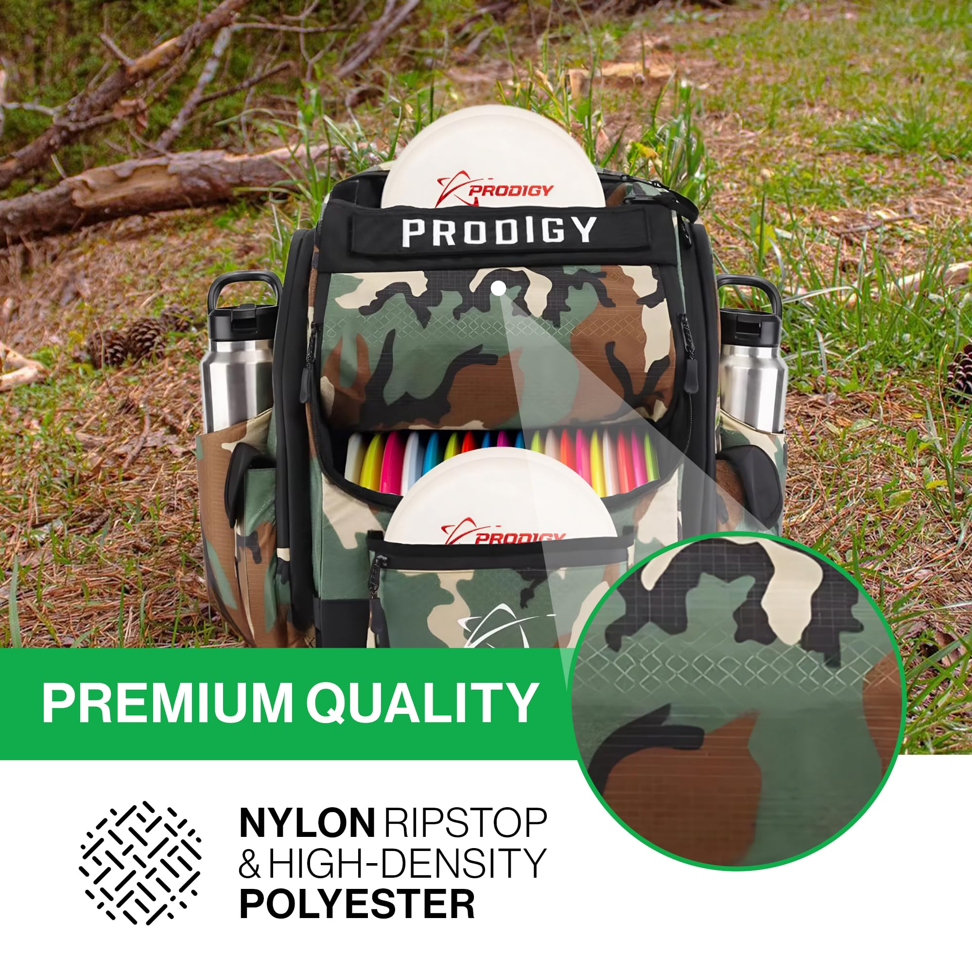 Prodigy Disc BP-1 V3 Backpack Disc Golf Bag - Lightweight & Durable Storage for Disc Golf Players - Perfect for Tournaments, Practice & Outdoor Adventures