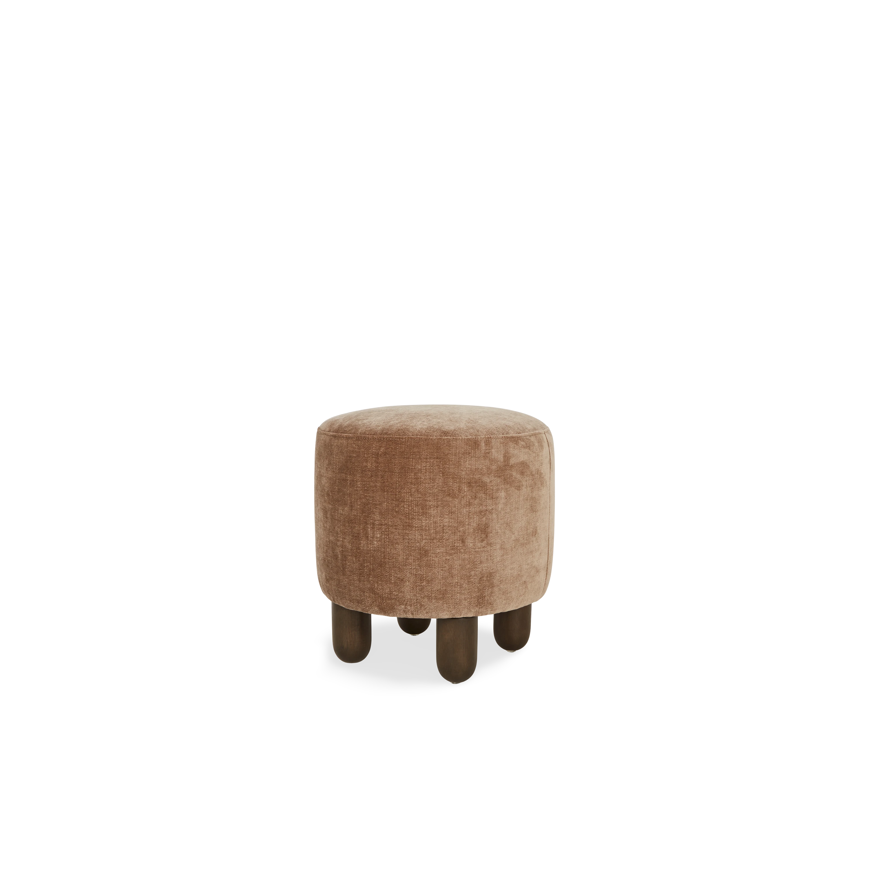 Bergamot Ottoman Stool - Round Storage Ottoman with Lift Top, Soft Velvet Fabric, Sturdy Wooden Legs - Perfect for Living Room, Bedroom, or Nursery Storage & Seating