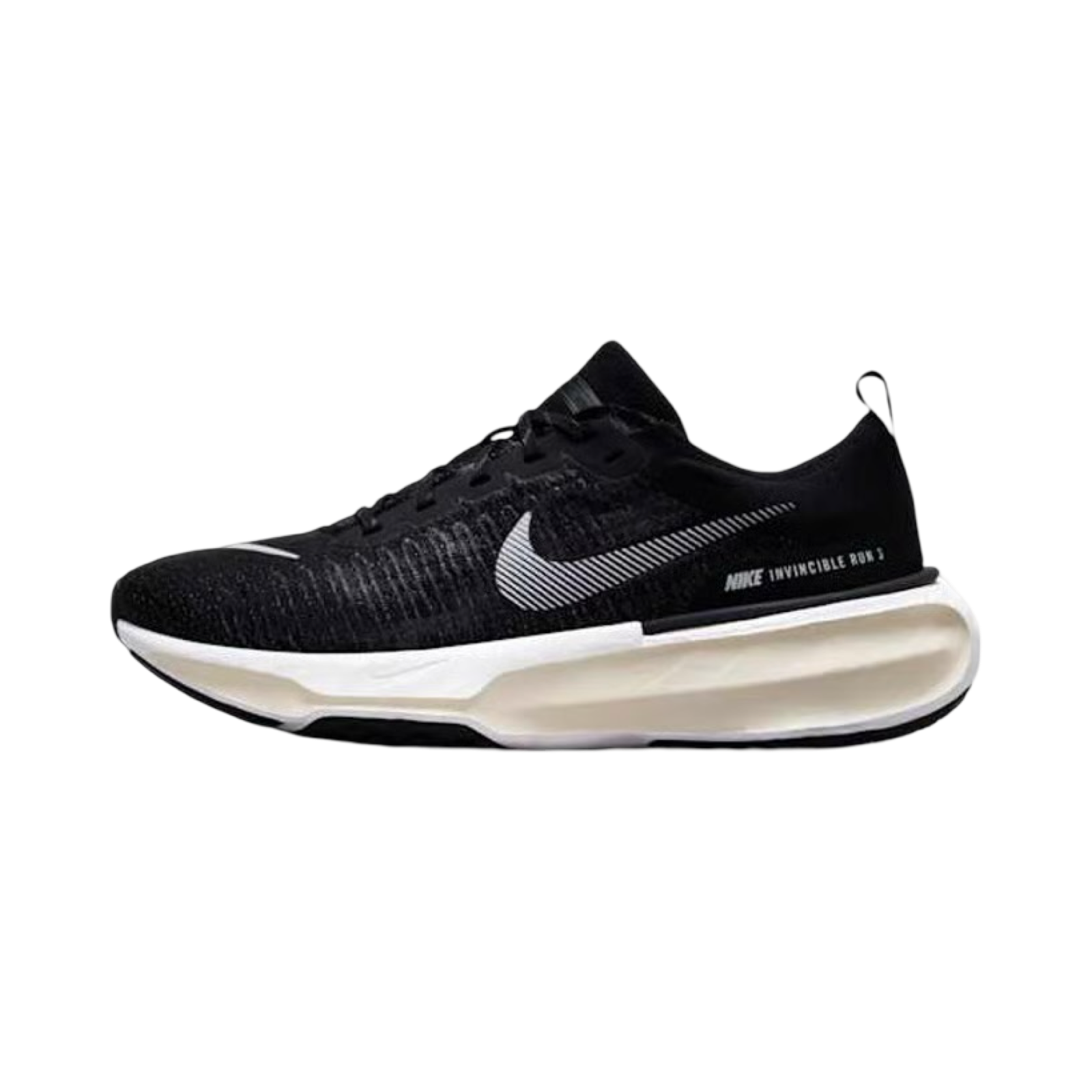 Nike ZoomX Invincible Run FK3 Running Shoes for Men - Black, White, Dark Grey | Cushioned for Long Distance & High Impact Training | Perfect for Marathon, Jogging & Gym Workouts