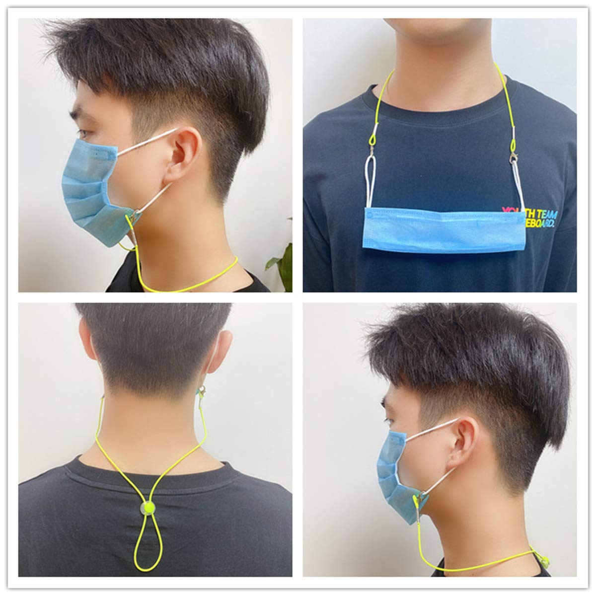 Portable Mask Storage Box & Lanyard Set (4 Colors) for Travel & Daily Use