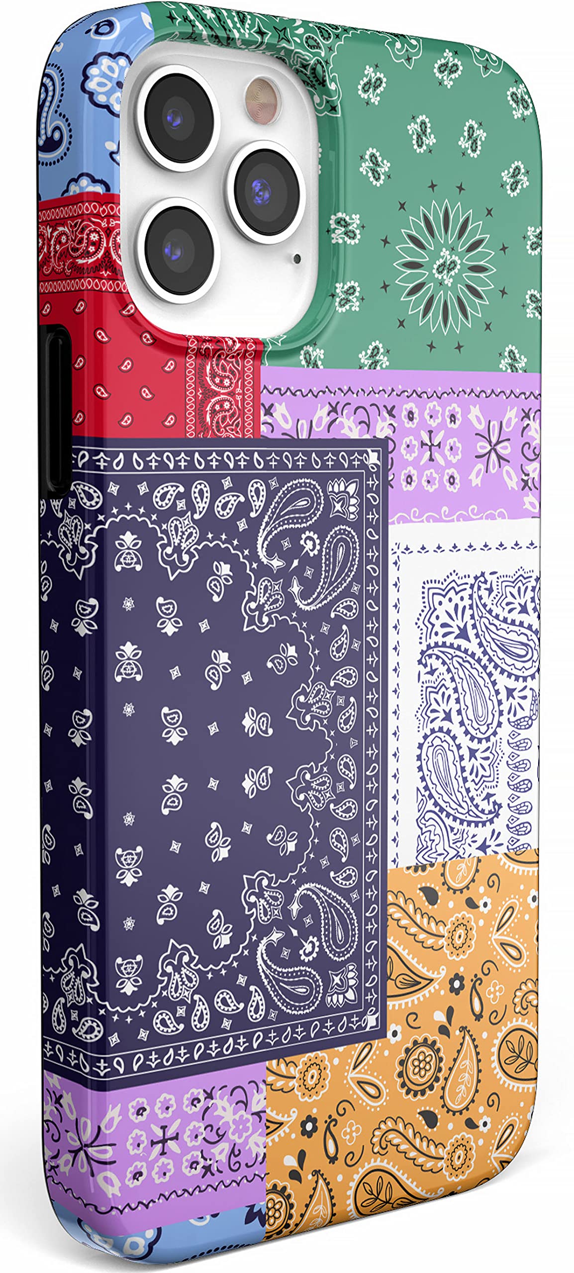 Casely iPhone 12 Pro Max Case with Swatch It Up Patchwork Bandana Design - Trendy Protective Cover for Everyday Use, Travel & Outdoor Activities