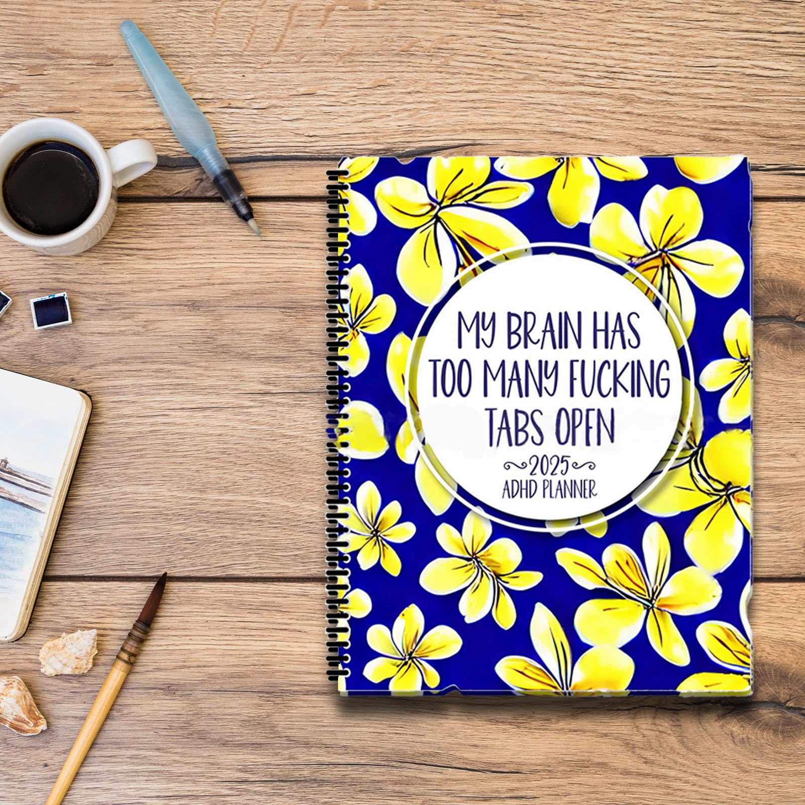 2025 iCODOD Funny & Motivational Adult Daily Planner - Refillable 5x8 Inch Hyperactivity Organizer with Document Pockets (One Size) - Perfect for Work, School & Personal Goal Tracking