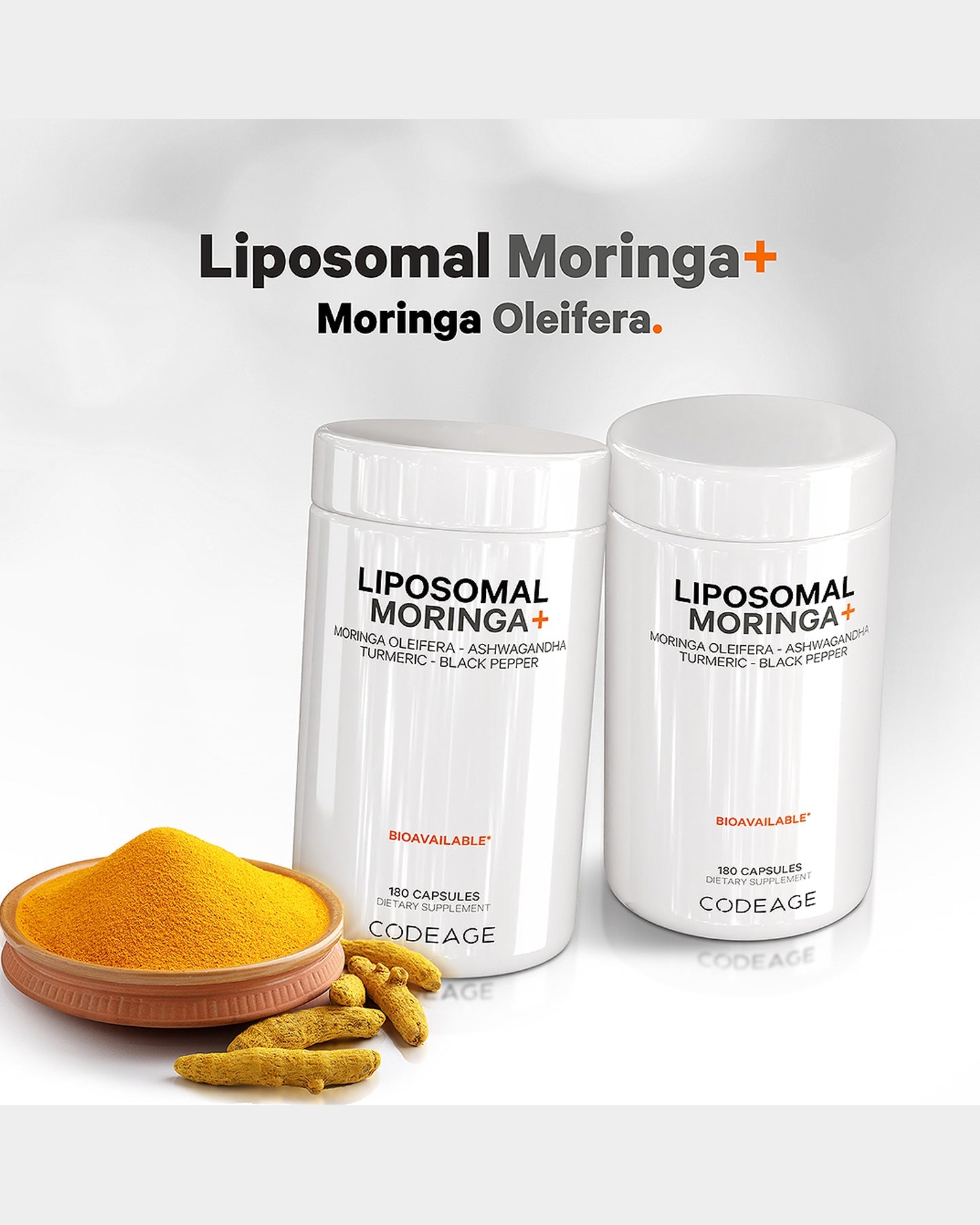Codeage Liposomal Moringa+ Supplement - Organic Moringa Oleifera Extract with Enhanced Absorption for Immune Support & Energy Boost - Perfect for Daily Wellness & Active Lifestyles