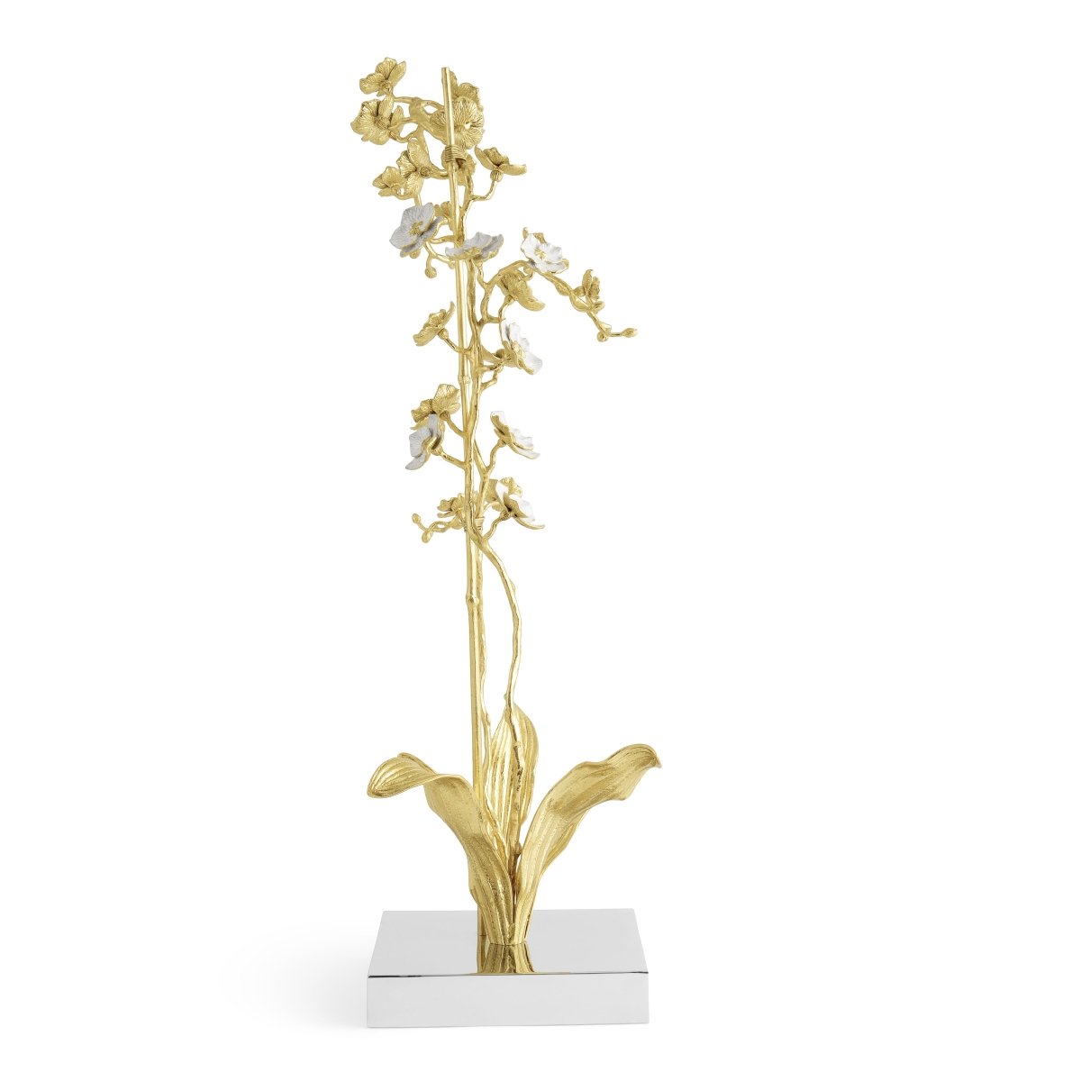 Exquisite Handcrafted Orchid Sculpture - Elegant Home Decor for Living Room, Office & Wedding Centerpiece