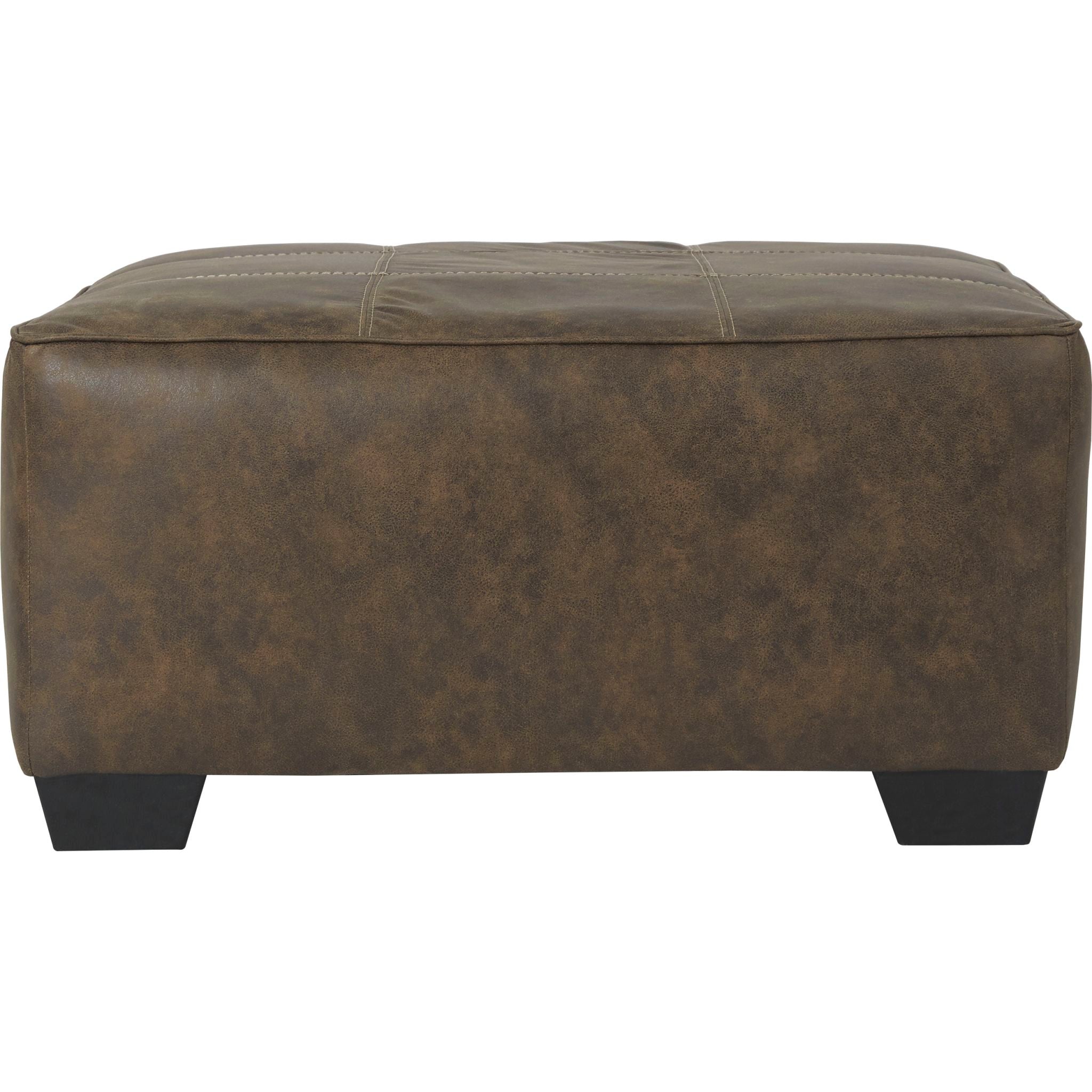 Luxury Abalone Oversized Accent Ottoman in Rich Chocolate Brown - Perfect for Living Room, Bedroom & Home Decor