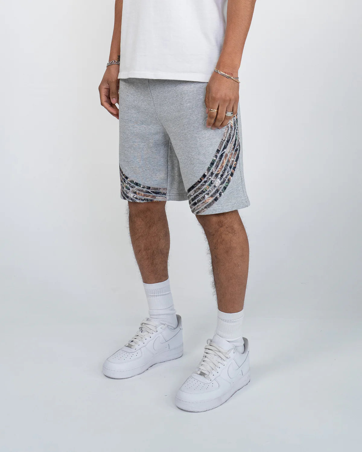 EPTM Camo Highland Shorts for Men - Heather Grey Tactical Outdoor Hiking & Hunting Shorts - Lightweight Quick-Dry Camouflage Shorts for Adventure & Casual Wear