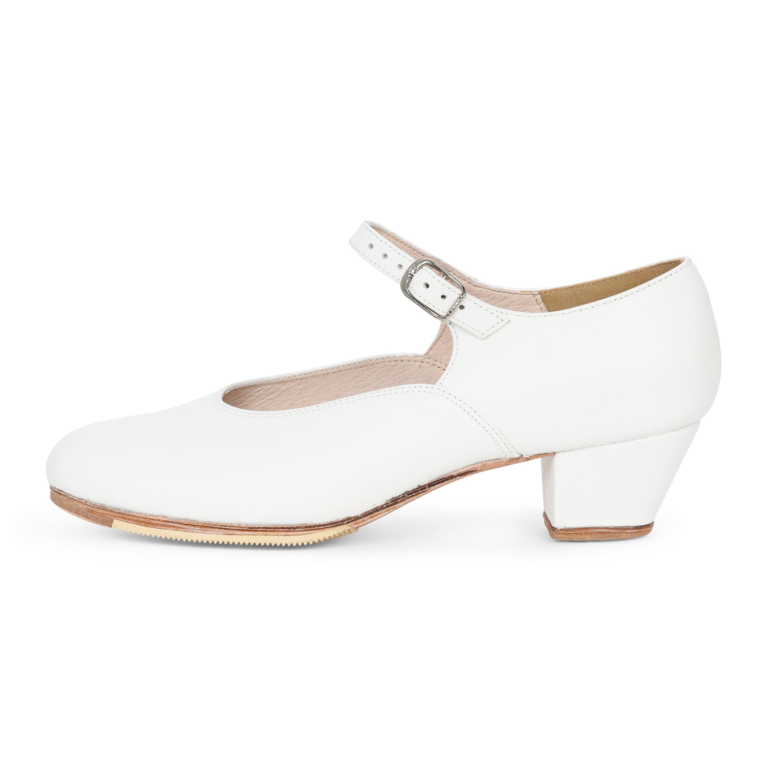Authentic Miguelito 1710 Women's Folklorico Flamenco Dance Shoes - Leather with Nail Details & 5cm Heel - Perfect for Spanish Dance Performances, Cultural Events & Latin Dance Classes