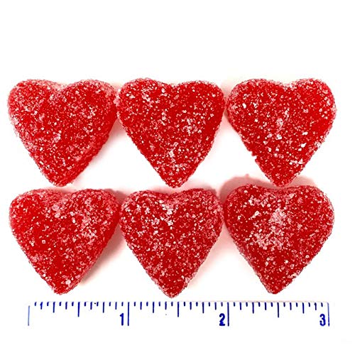 SweetGourmet Cinnamon Jelly Hearts Candy - 1 Pound Bag | Delicious Cinnamon Flavored Soft Jelly Candy Hearts | Perfect for Valentine's Day Gifts, Party Favors & Sweet Treats