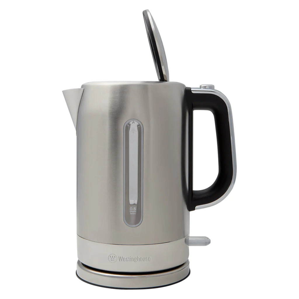 Westinghouse WHKE05V2SS Stainless Steel Electric Kettle - Fast Boiling, Auto Shut-Off, Cordless Design for Home, Office & Travel Use